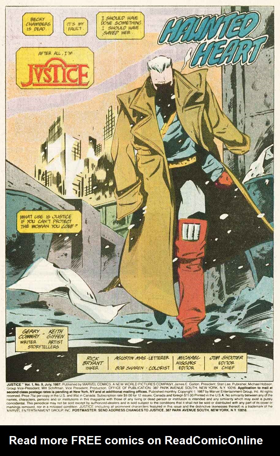 Read online Justice (1986) comic -  Issue #9 - 2