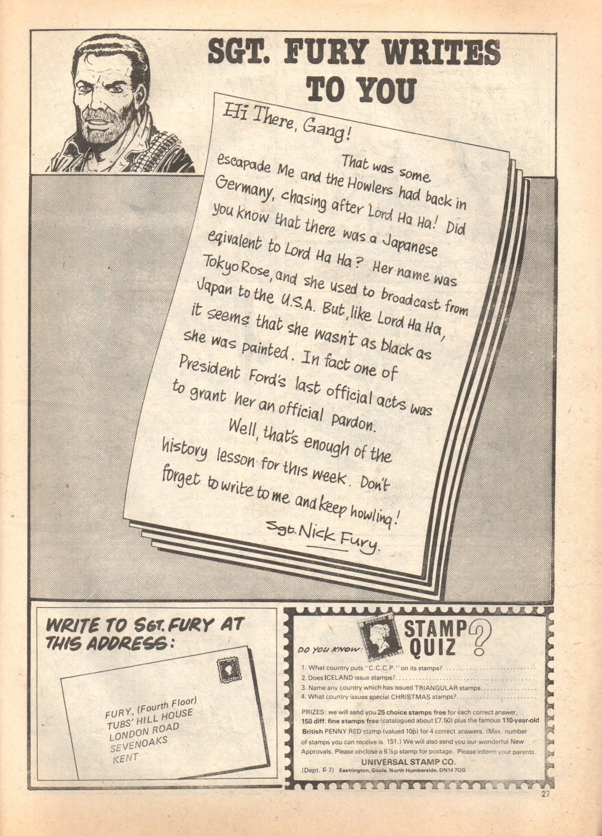 Read online Fury (1977) comic -  Issue #6 - 27