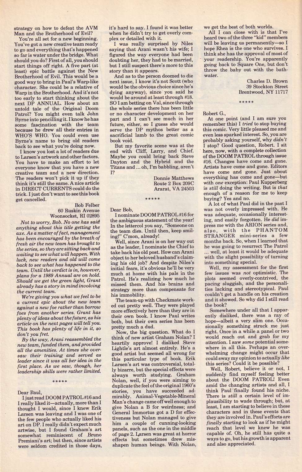 Read online Doom Patrol (1987) comic -  Issue #20 - 27