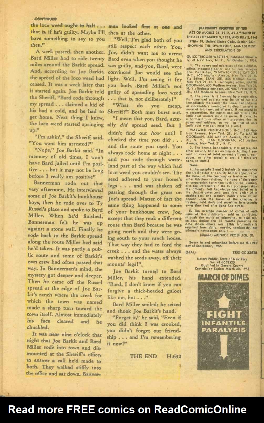 Read online Quick-Trigger Western comic -  Issue #18 - 26