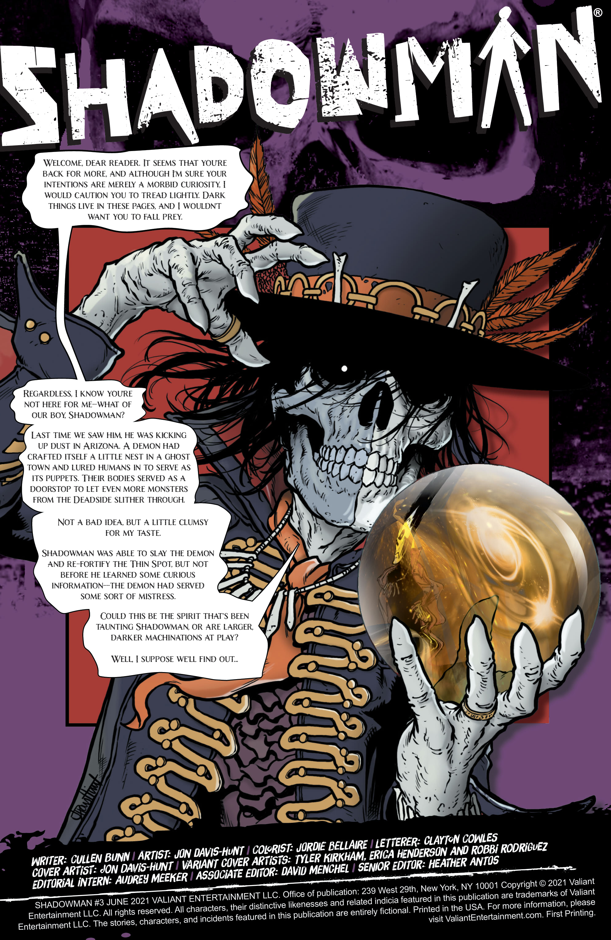 Read online Shadowman (2021) comic -  Issue #3 - 2