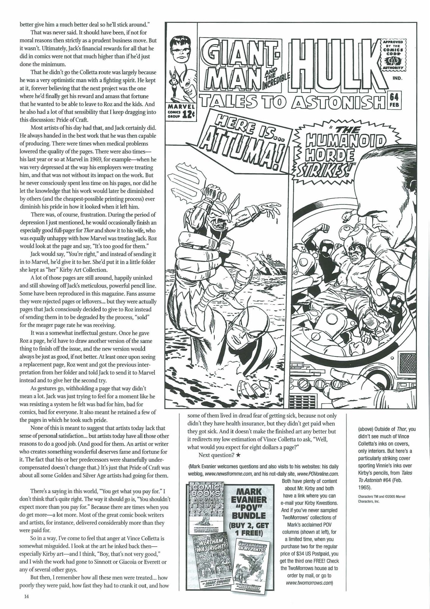 Read online The Jack Kirby Collector comic -  Issue #43 - 16