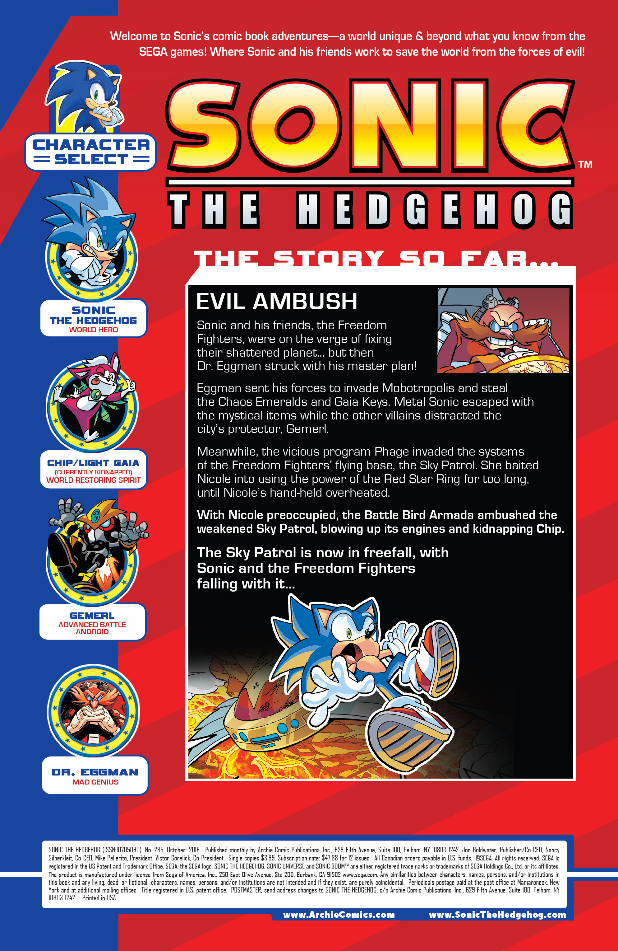 Read online Sonic The Hedgehog comic -  Issue #285 - 2