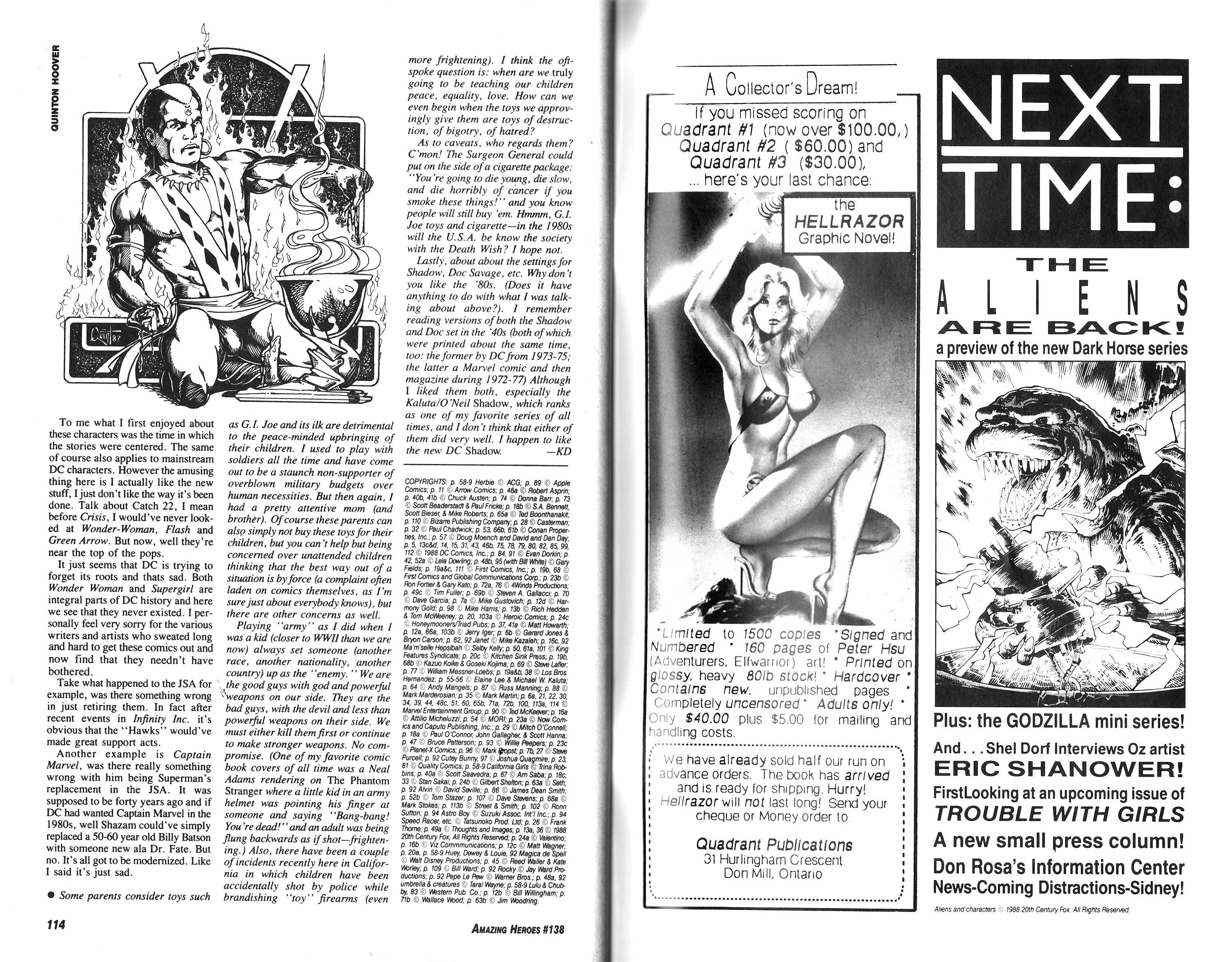 Read online Amazing Heroes comic -  Issue #138 - 58