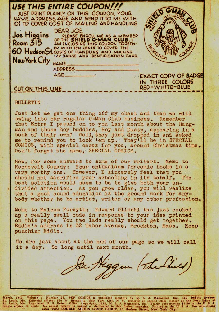 Read online Pep Comics comic -  Issue #25 - 3