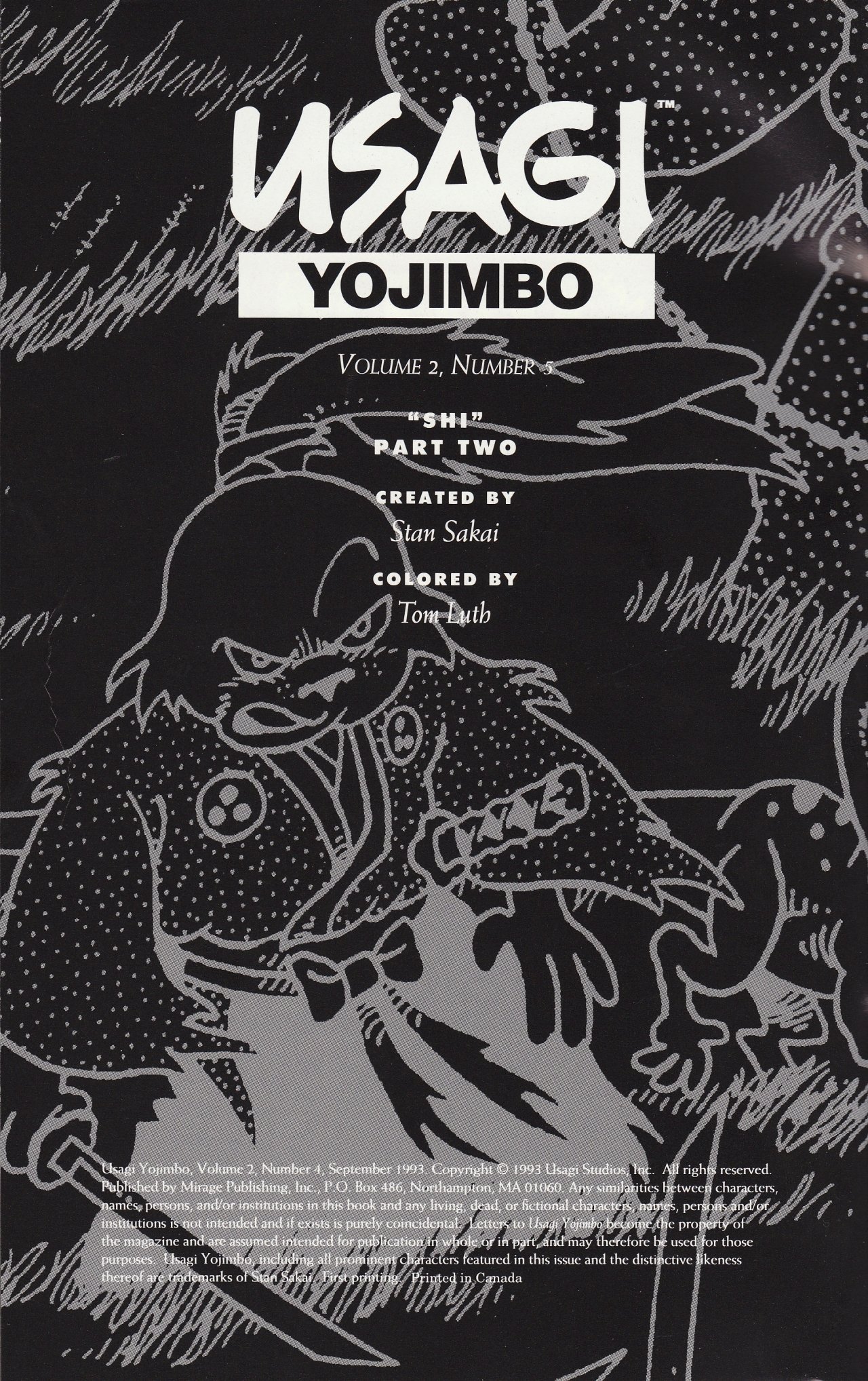 Read online Usagi Yojimbo (1993) comic -  Issue #5 - 2