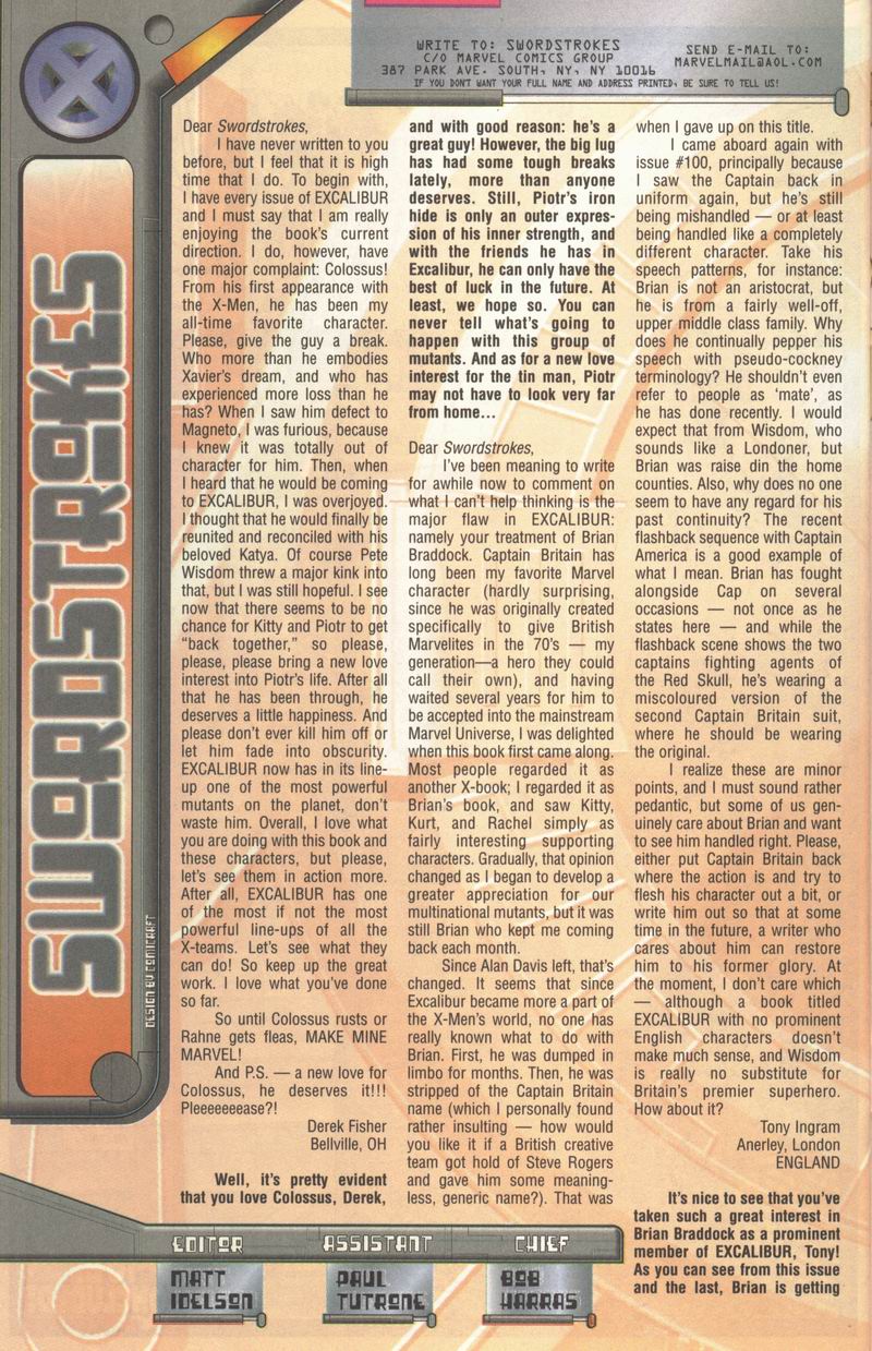 Read online Excalibur (1988) comic -  Issue #109 - 23