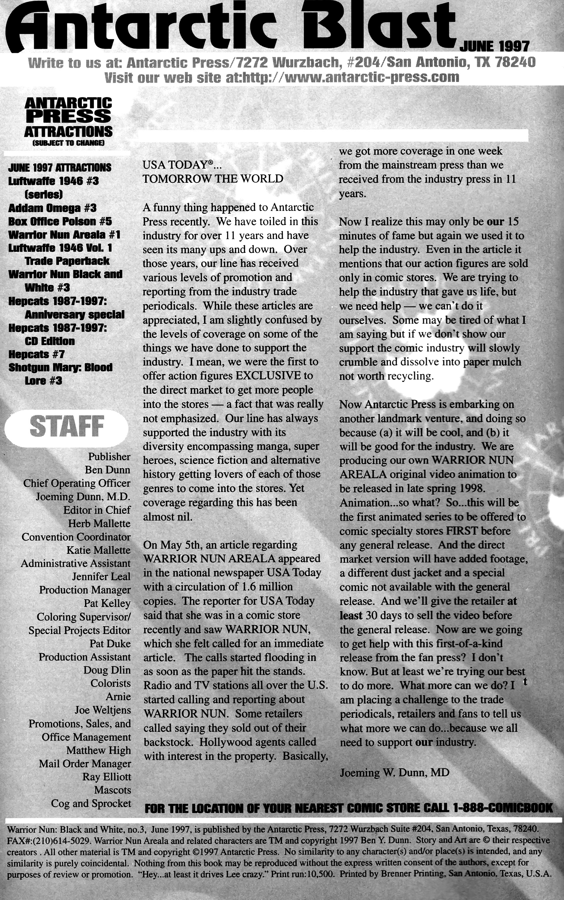 Read online Warrior Nun: Black & White comic -  Issue #3 - 2