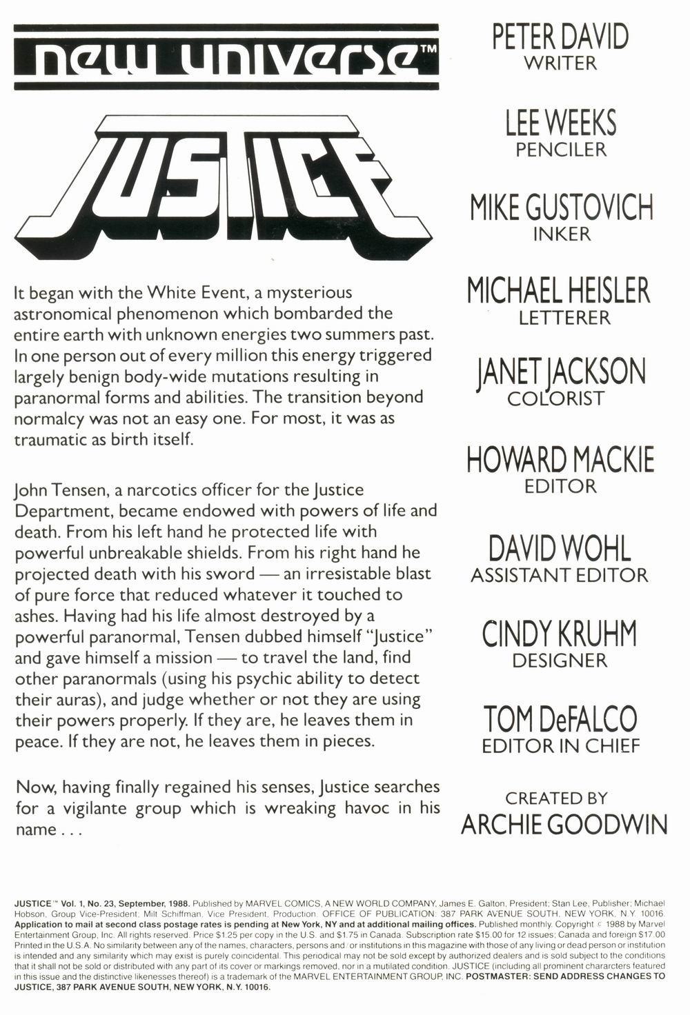 Read online Justice (1986) comic -  Issue #23 - 2