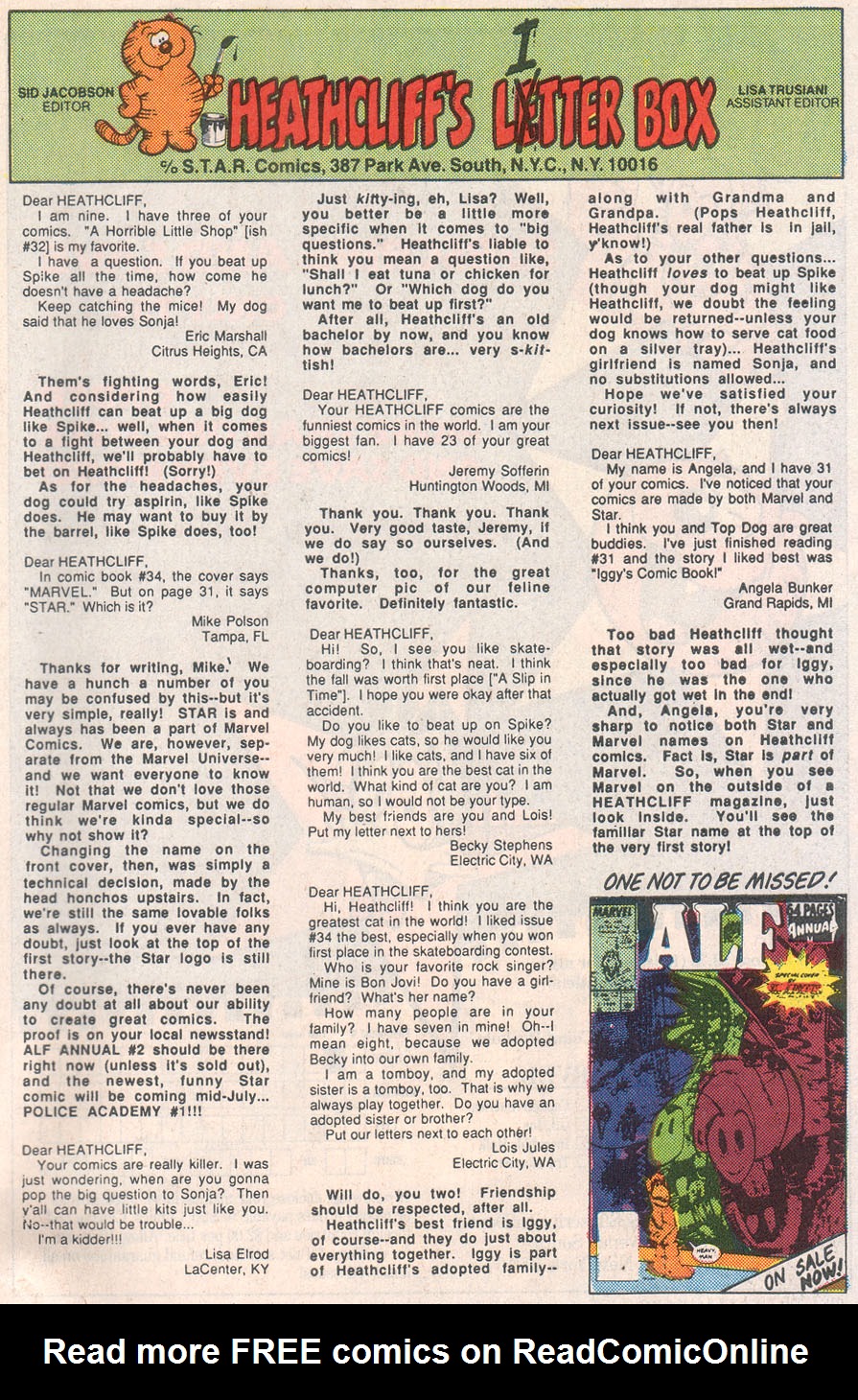Read online Heathcliff comic -  Issue #38 - 33