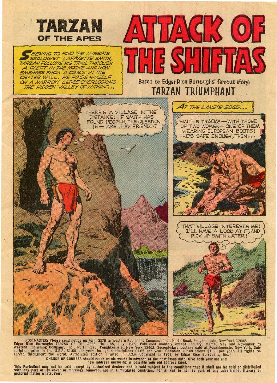 Read online Tarzan (1962) comic -  Issue #185 - 3