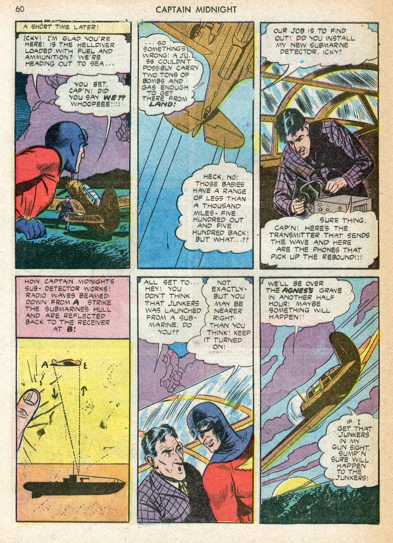 Read online Captain Midnight (1942) comic -  Issue #12 - 60