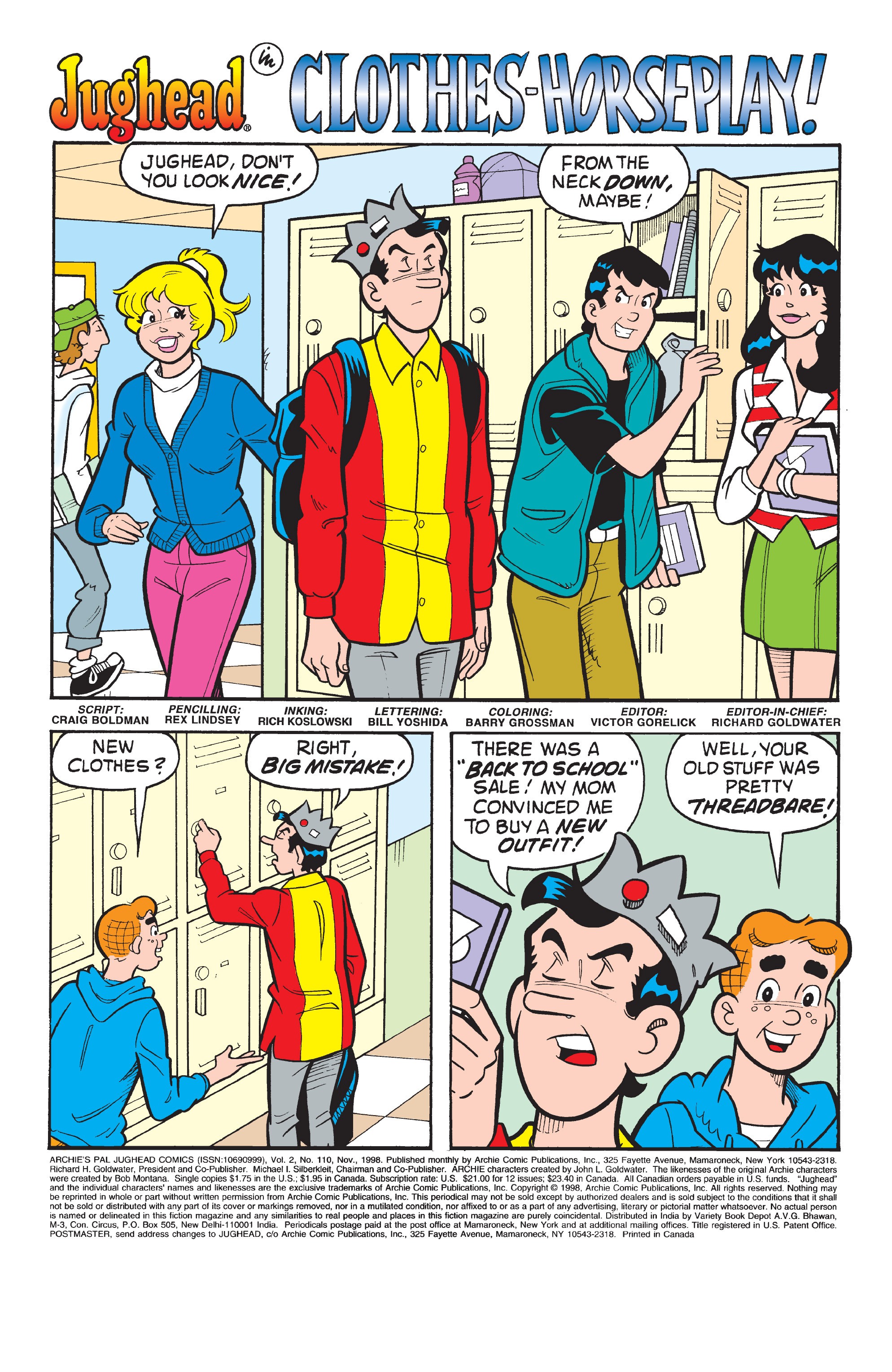 Read online Archie's Pal Jughead Comics comic -  Issue #110 - 2