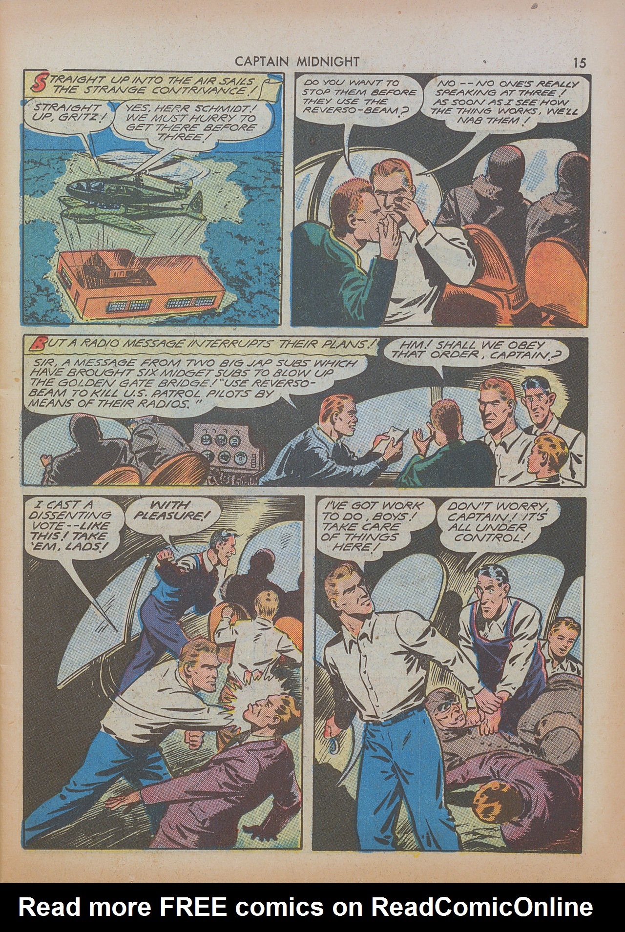 Read online Captain Midnight (1942) comic -  Issue #8 - 15