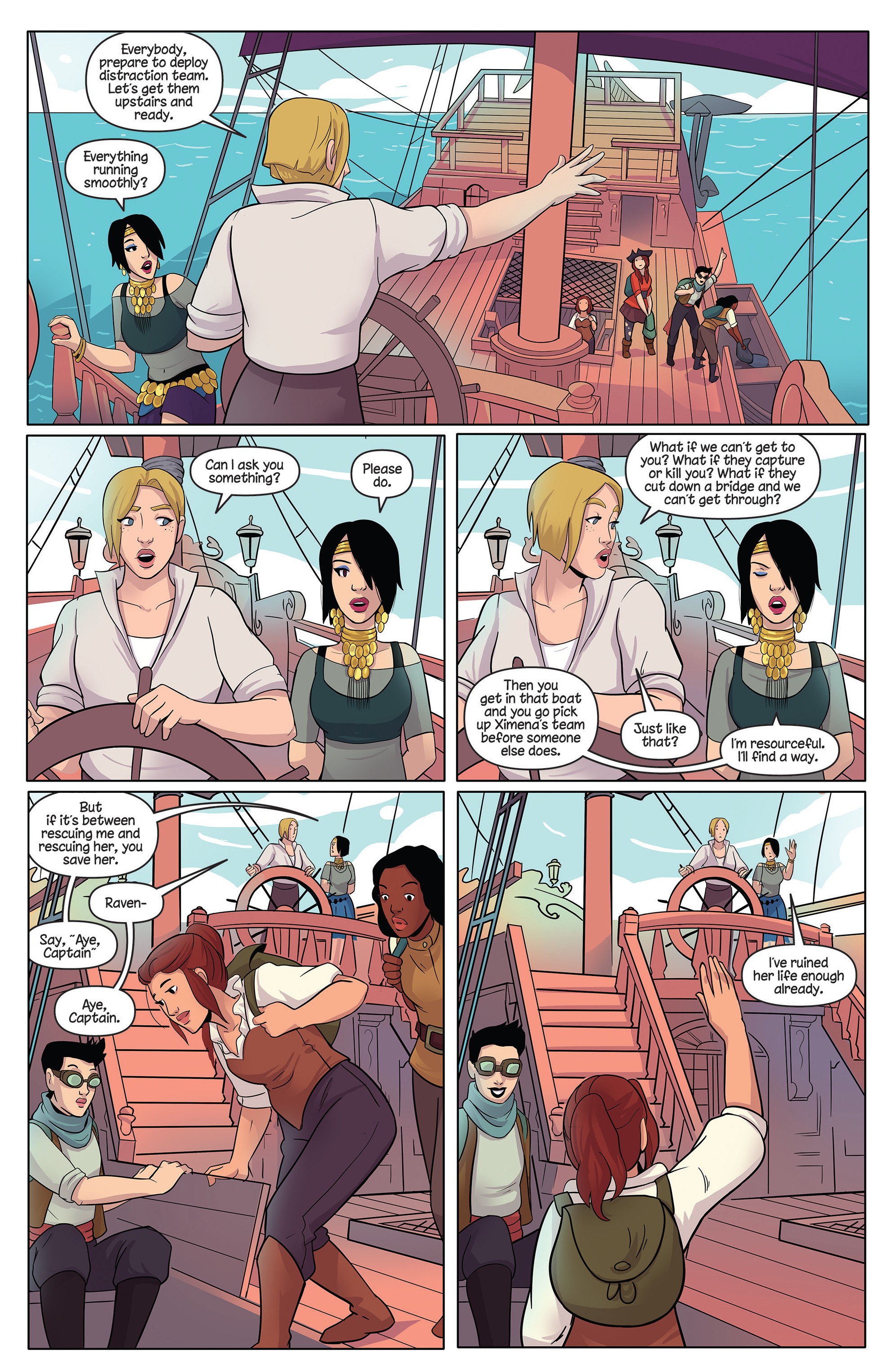 Read online Princeless Raven Year Two: Love and Revenge comic -  Issue # _TPB Assault On Golden Rock - 50