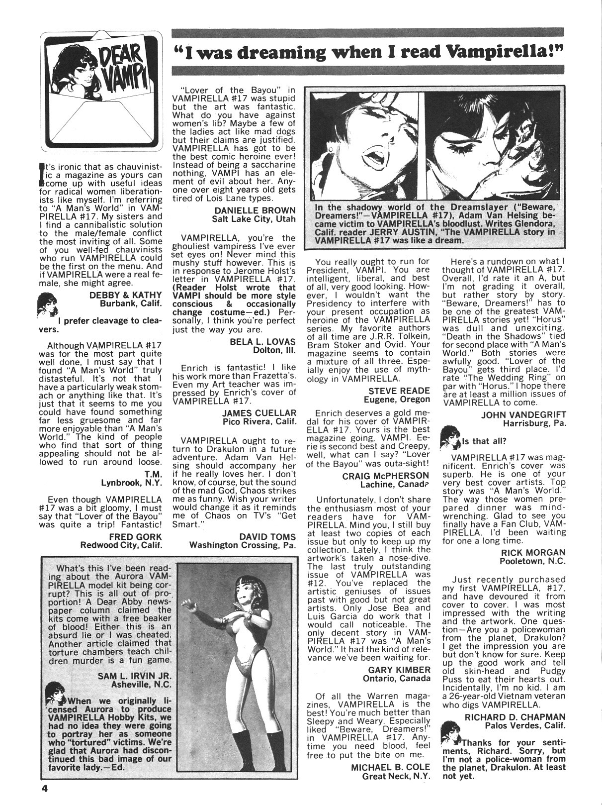 Read online Vampirella (1969) comic -  Issue #20 - 4