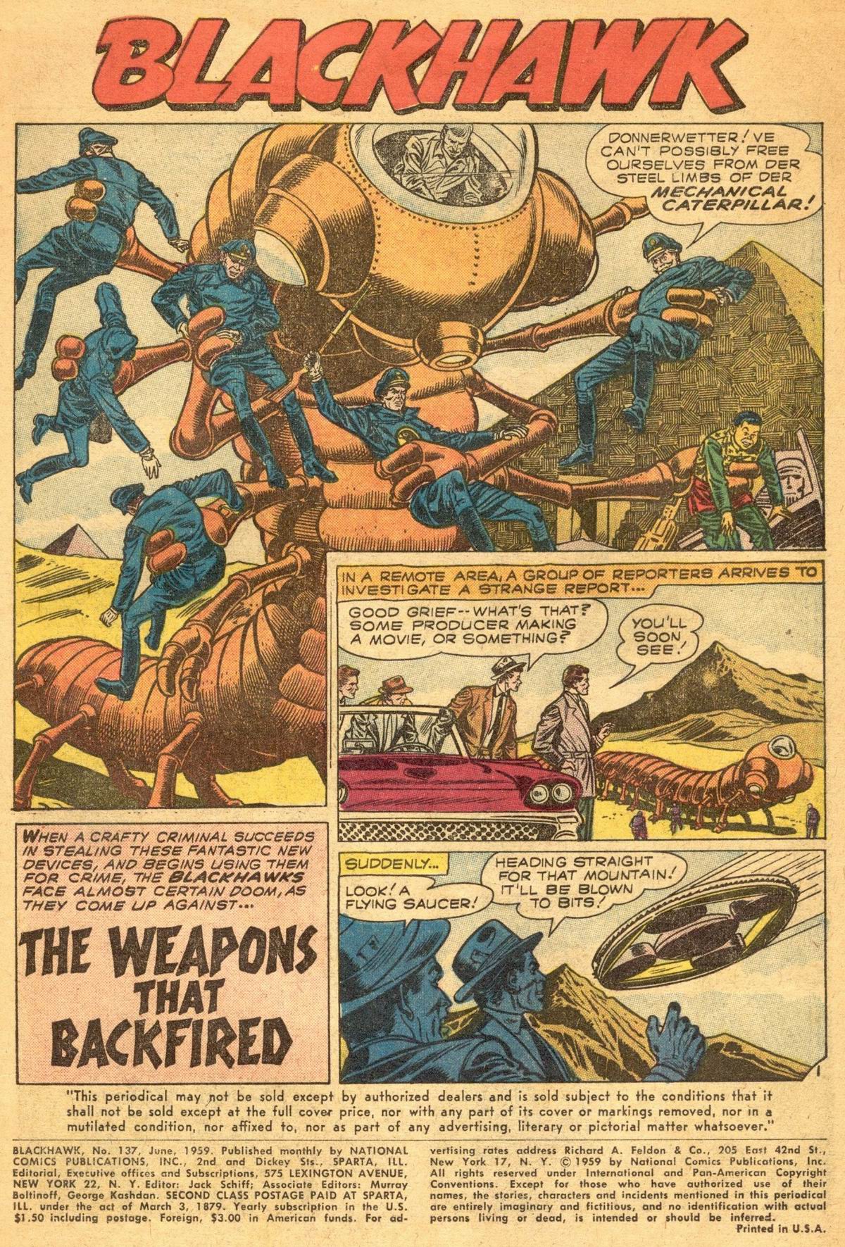 Read online Blackhawk (1957) comic -  Issue #137 - 3