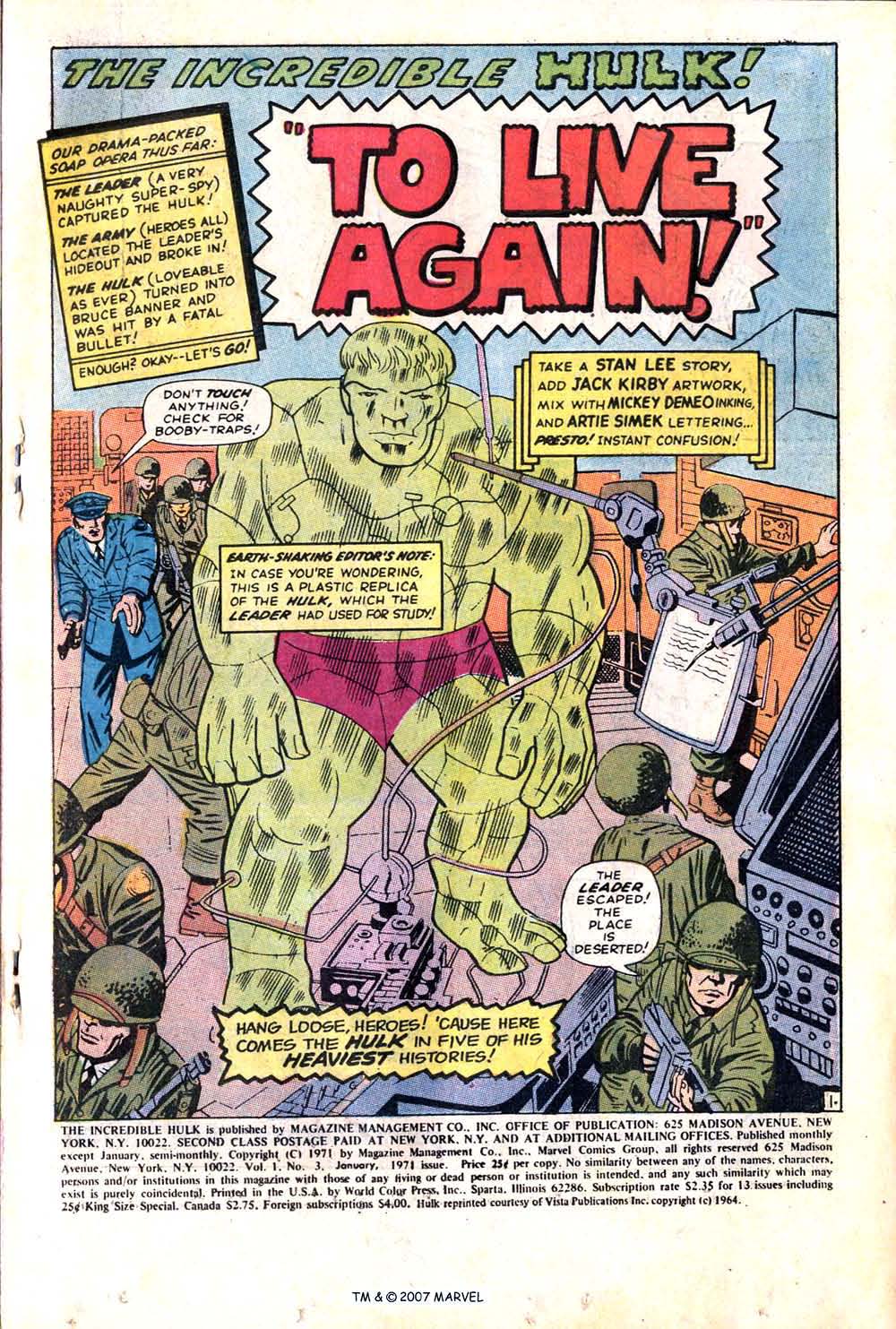 Read online The Incredible Hulk (1968) comic -  Issue # _Annual 1970 - 3