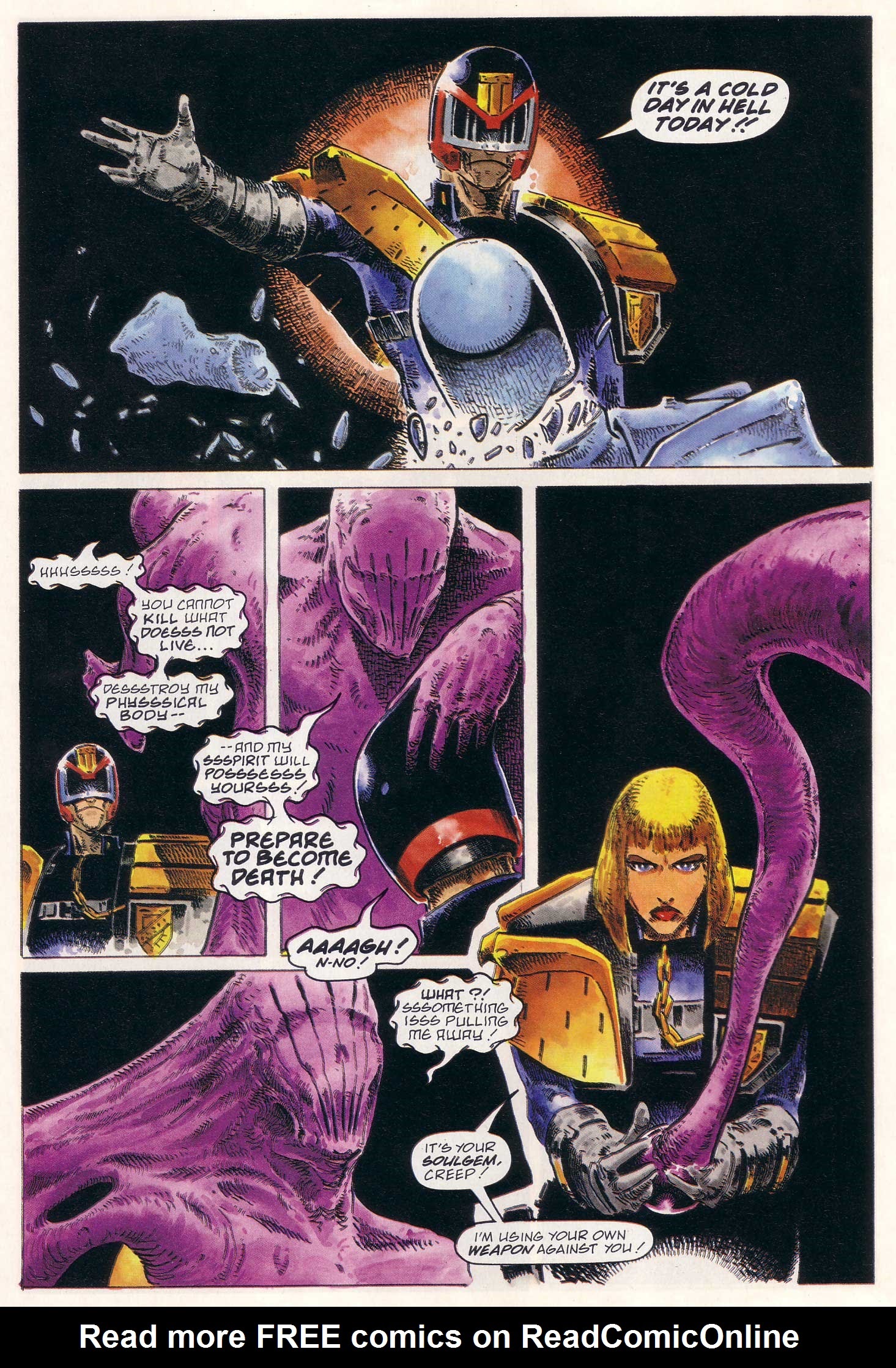 Read online Judge Dredd Lawman of the Future comic -  Issue #10 - 12