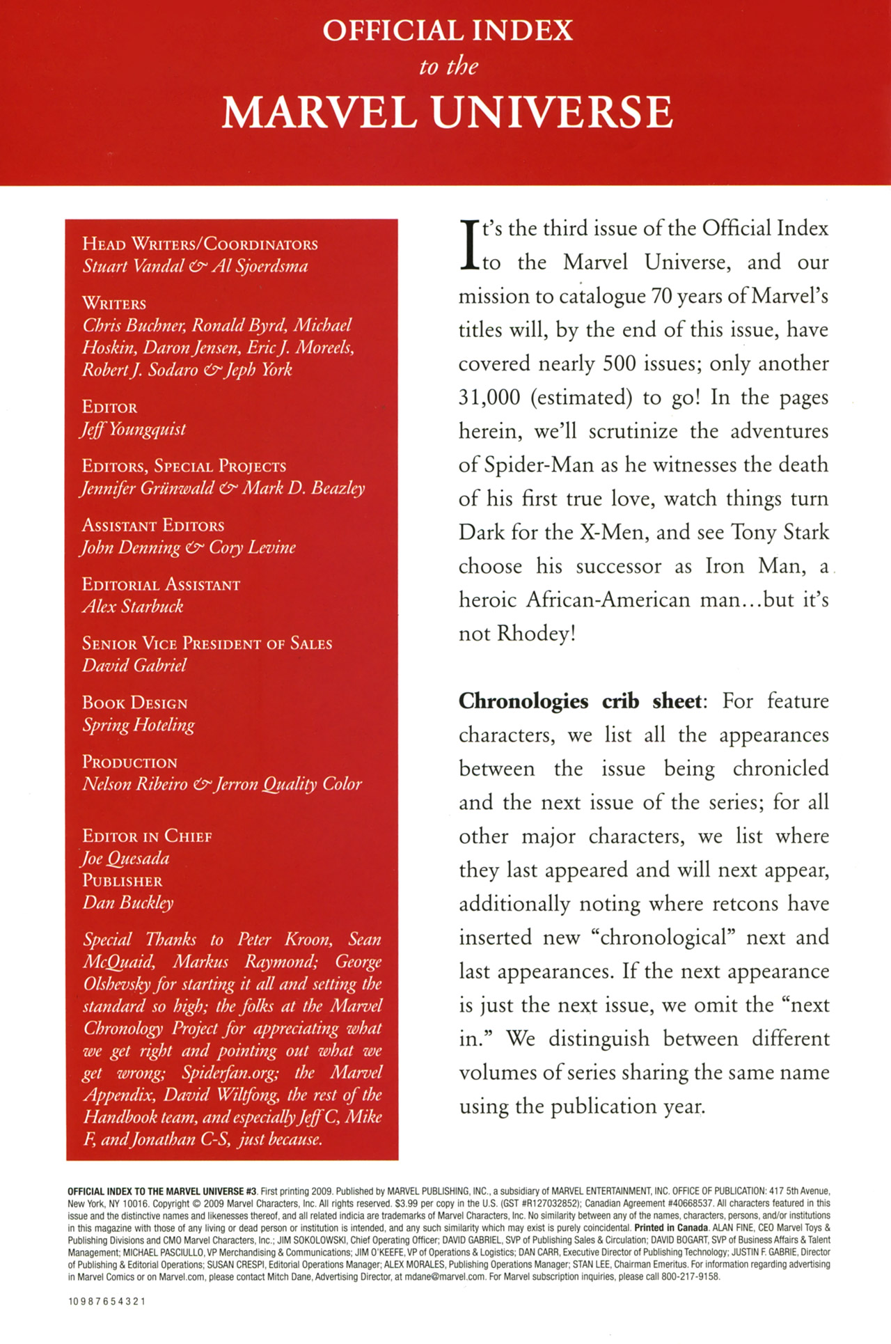 Read online Official Index to the Marvel Universe comic -  Issue #3 - 2