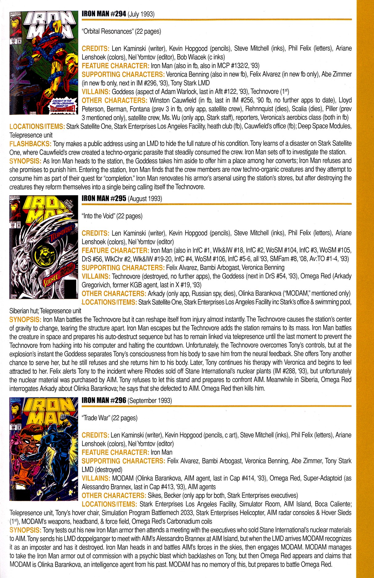 Read online Official Index to the Marvel Universe comic -  Issue #8 - 43