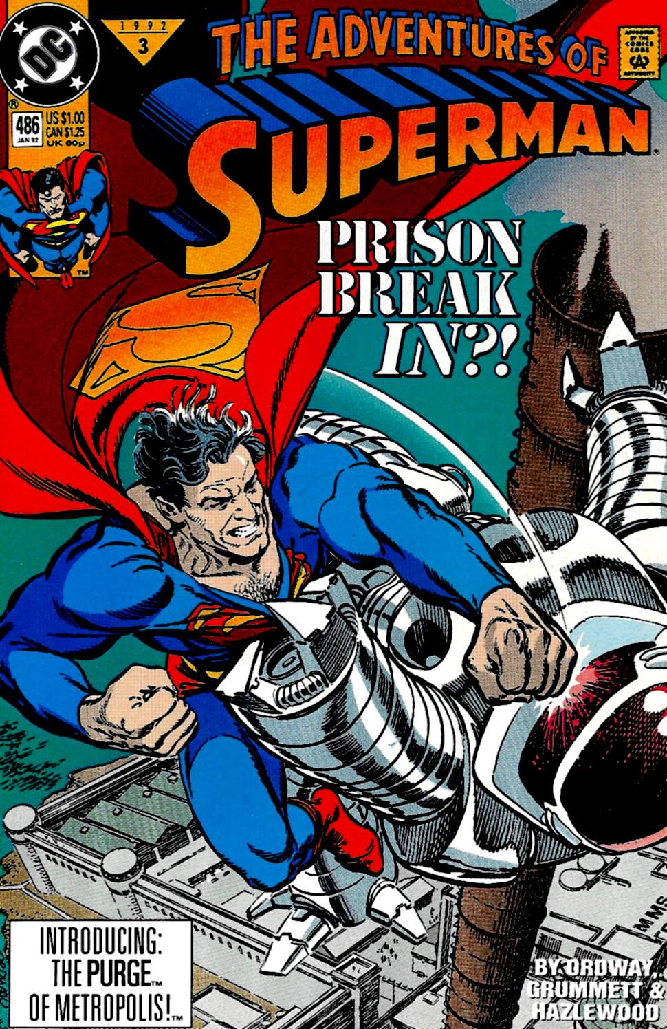 Read online Adventures of Superman (1987) comic -  Issue #486 - 1