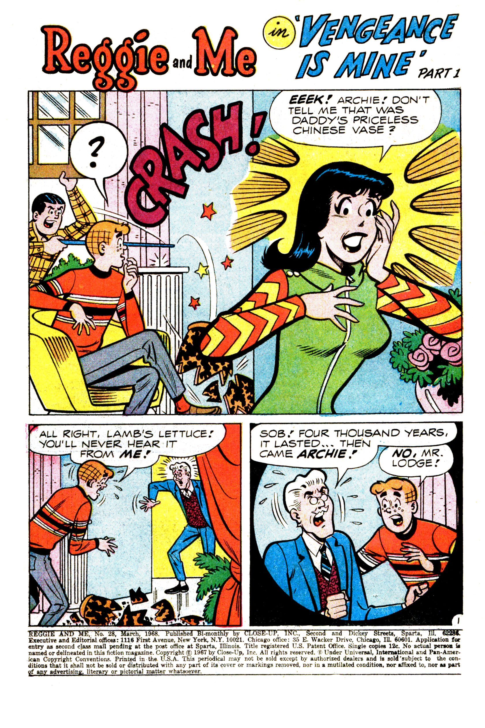 Read online Reggie and Me (1966) comic -  Issue #28 - 2