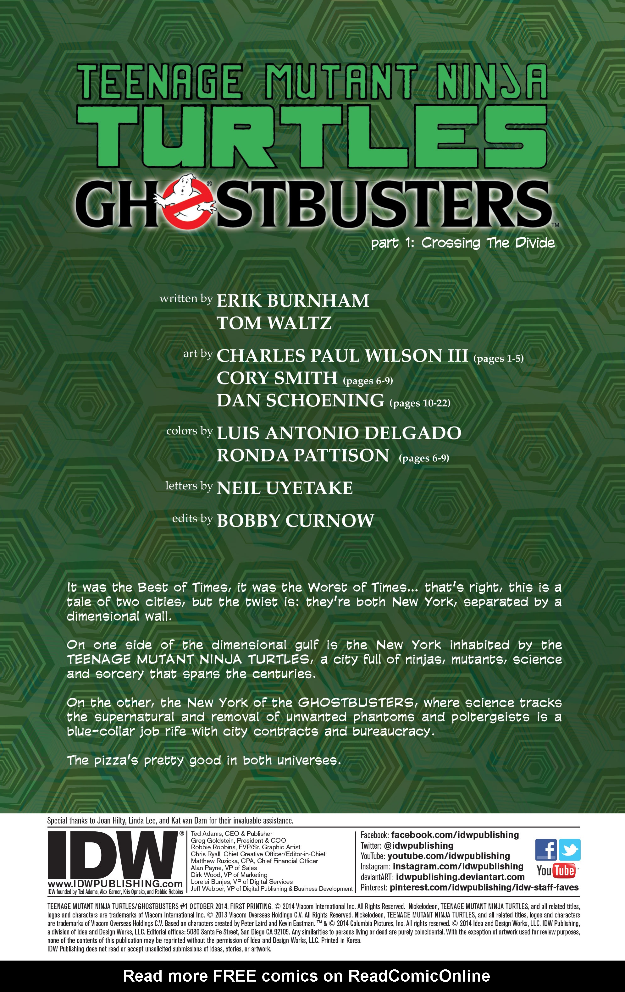 Read online Teenage Mutant Ninja Turtles/Ghostbusters comic -  Issue #1 - 2