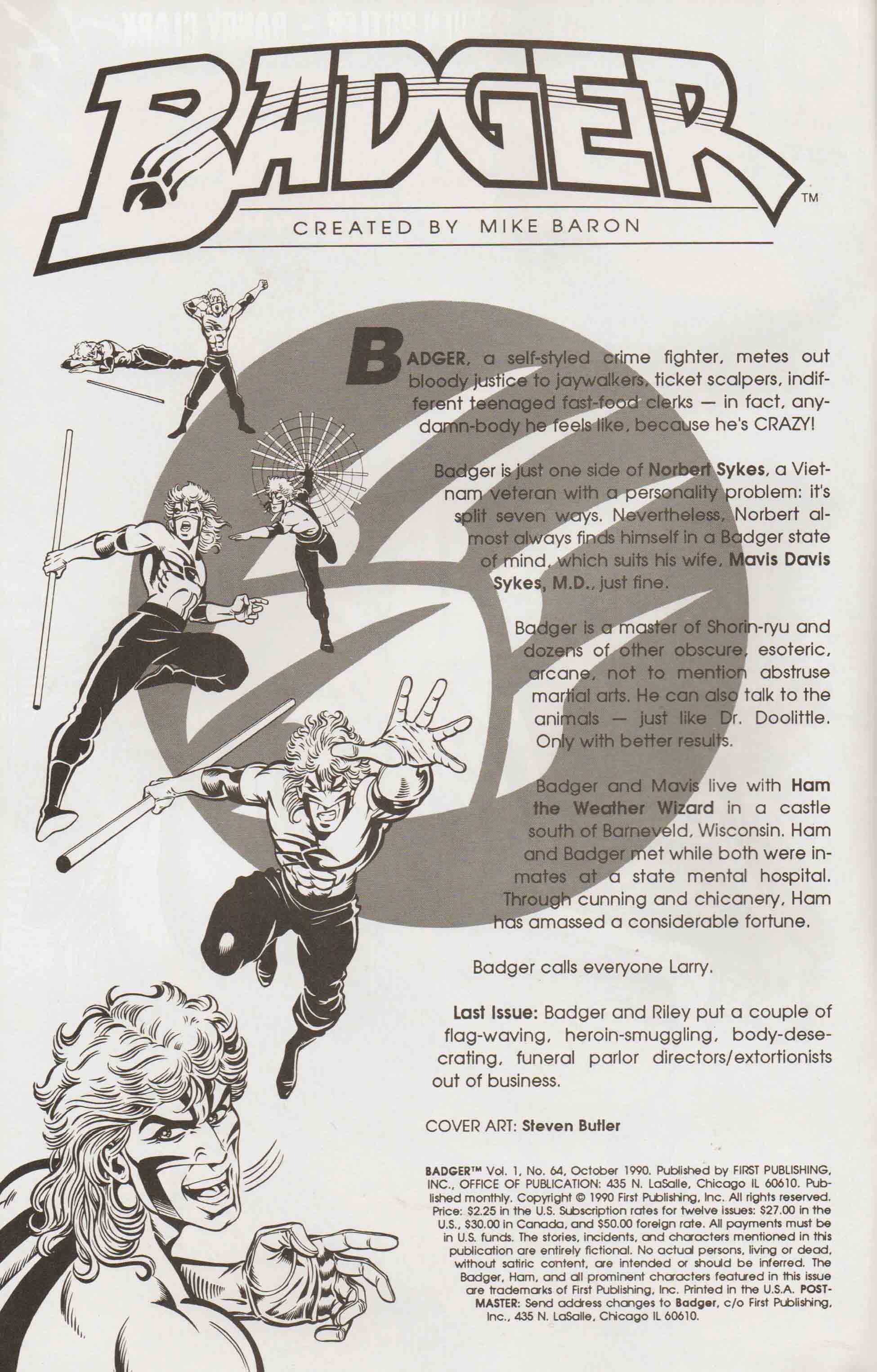 Read online The Badger comic -  Issue #64 - 2