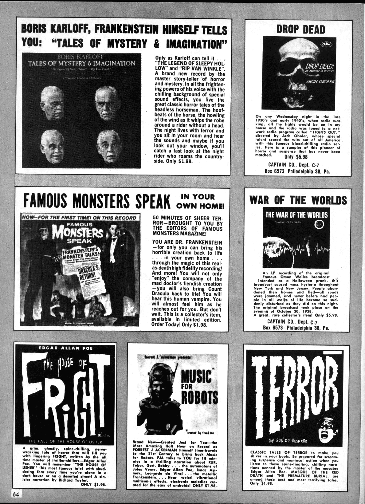 Read online Creepy (1964) comic -  Issue #7 - 63