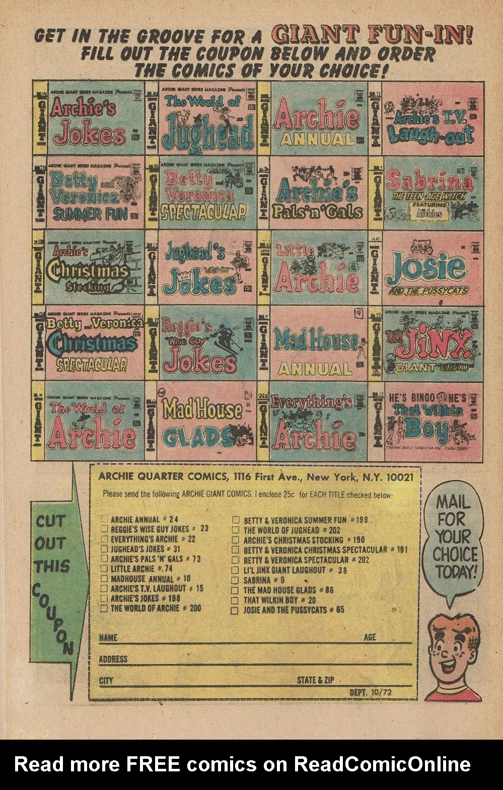 Read online Reggie and Me (1966) comic -  Issue #58 - 24