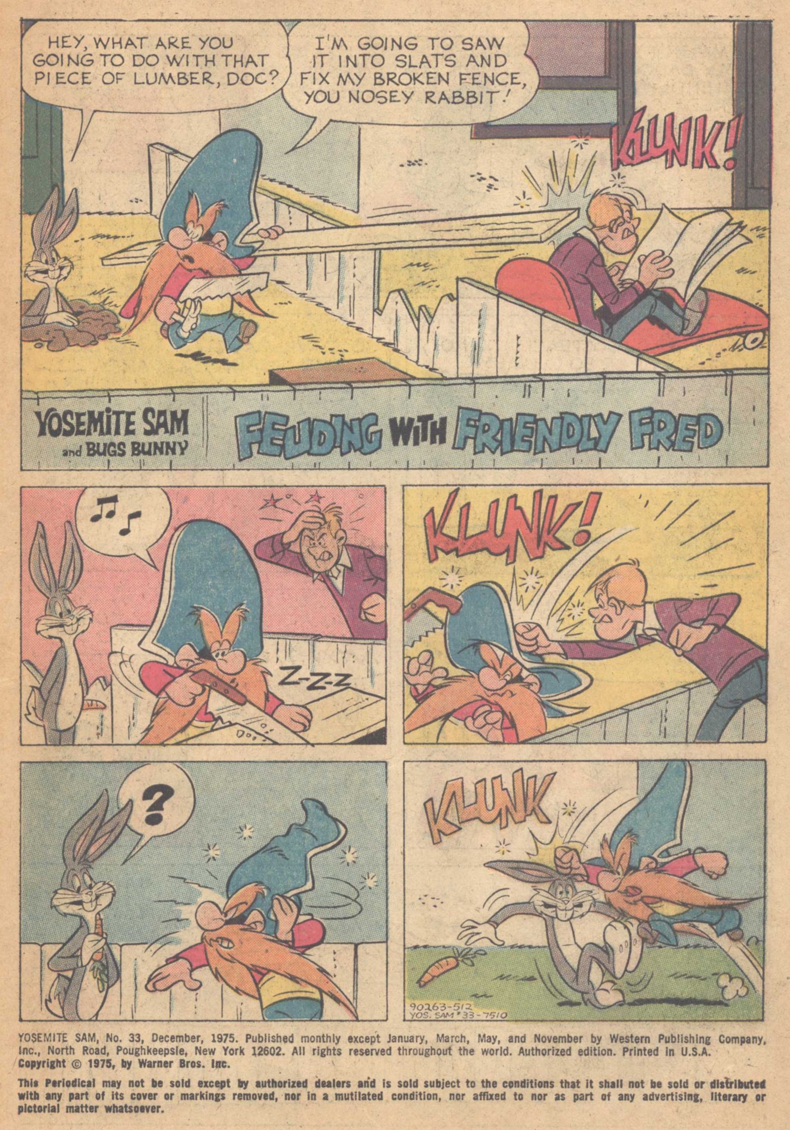 Read online Yosemite Sam and Bugs Bunny comic -  Issue #33 - 3