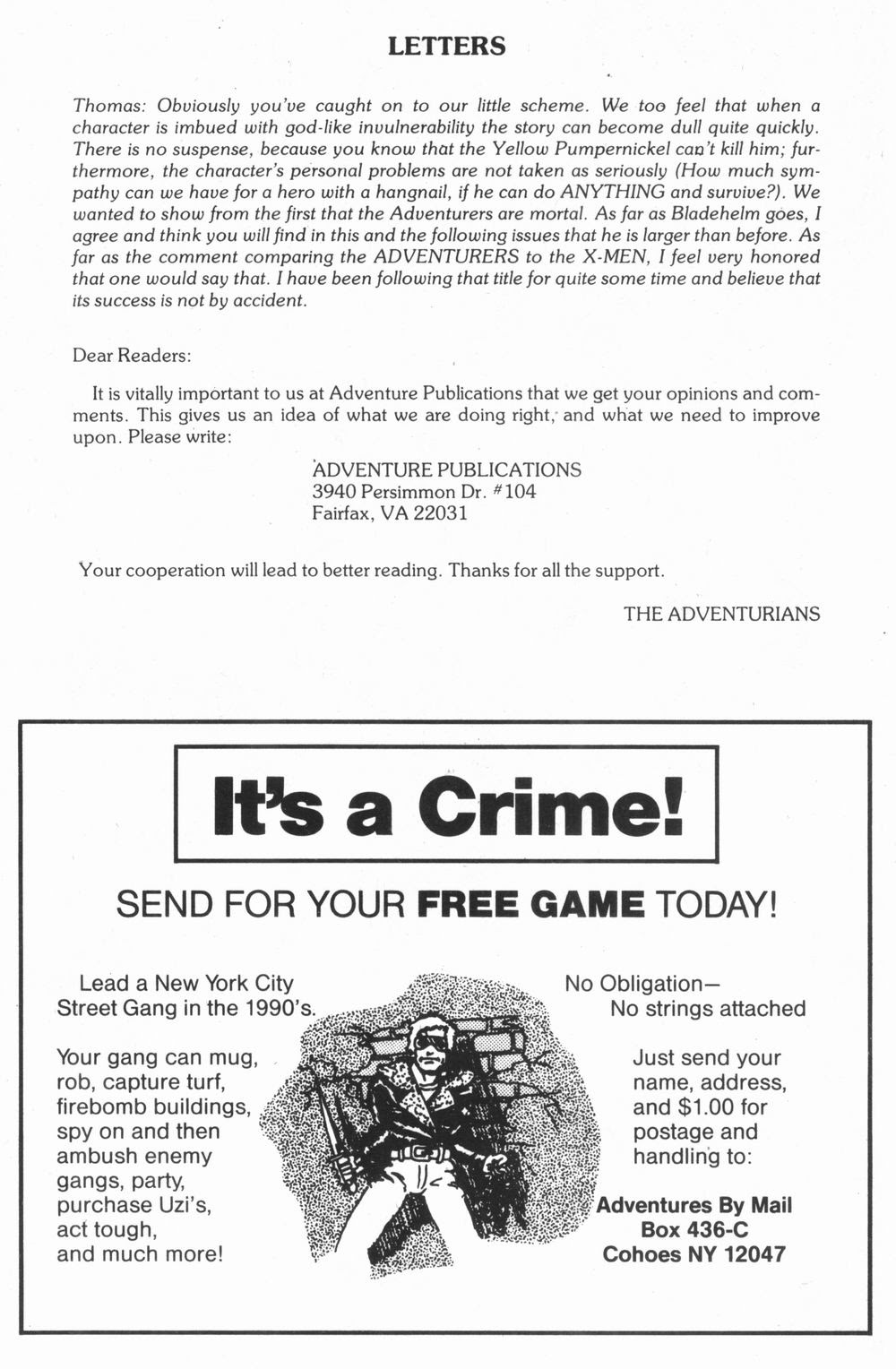 Read online Adventurers (1986) comic -  Issue #3 - 26