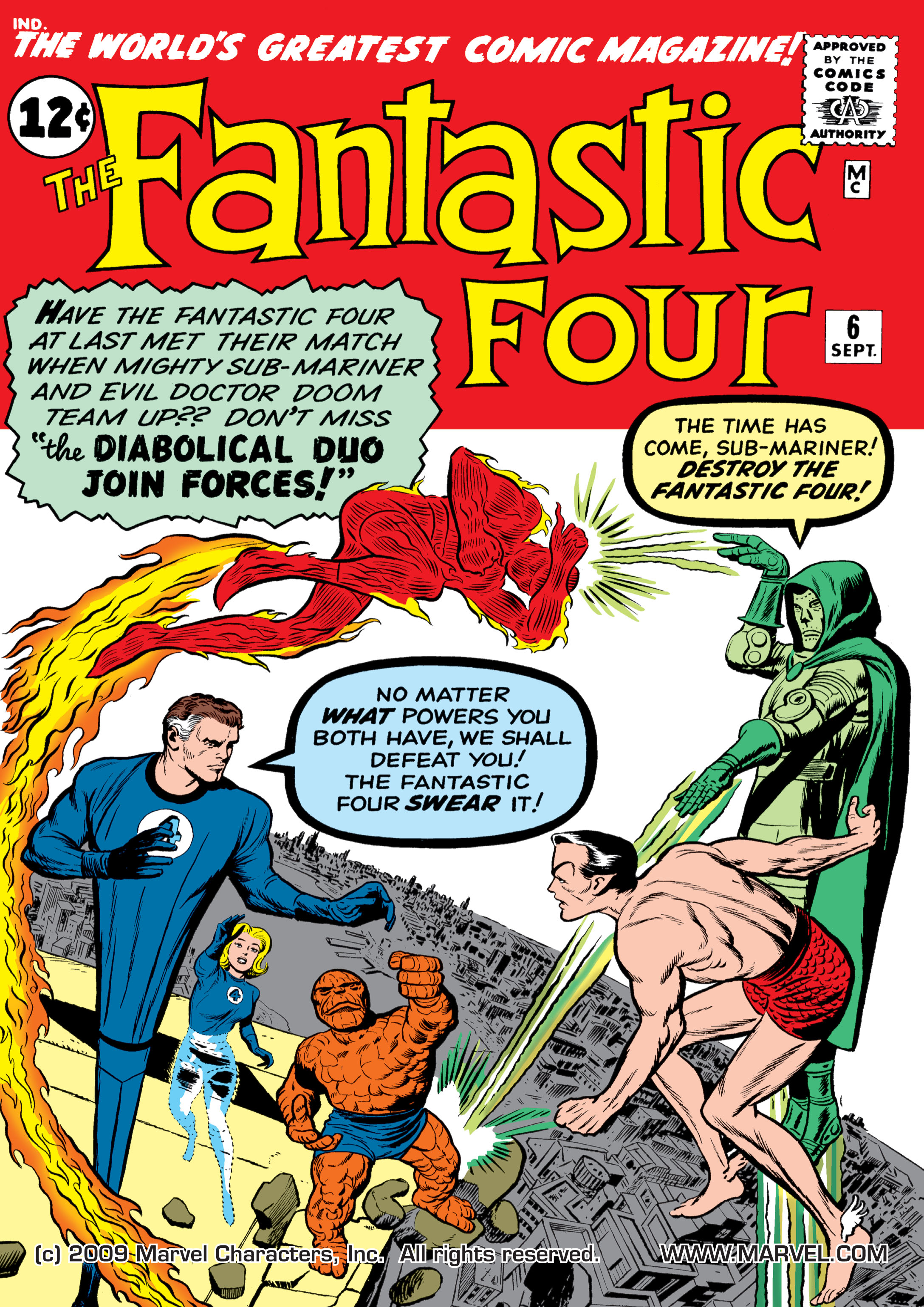 Read online Fantastic Four (1961) comic -  Issue #6 - 1