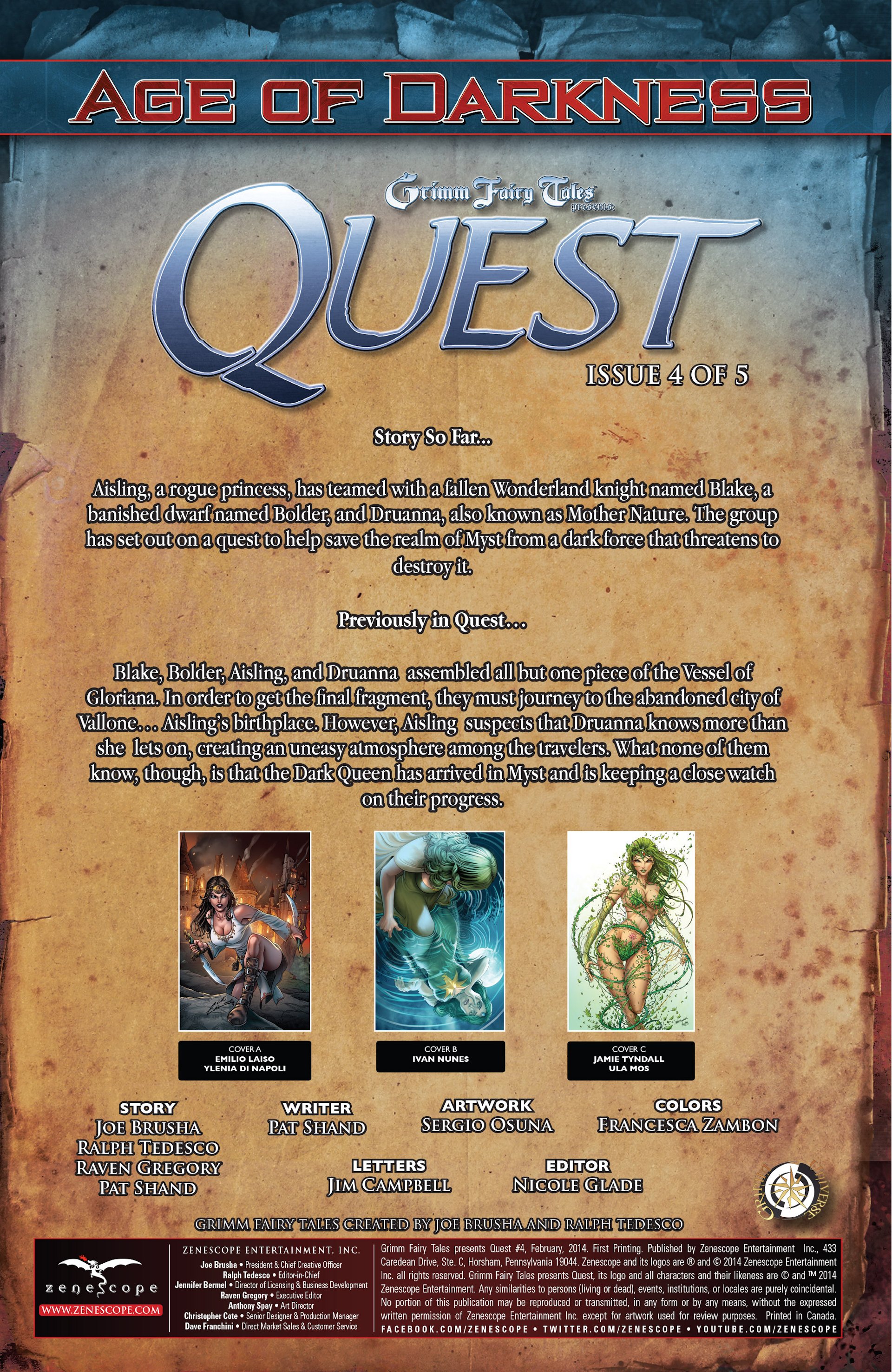 Read online Grimm Fairy Tales presents Quest comic -  Issue #4 - 2