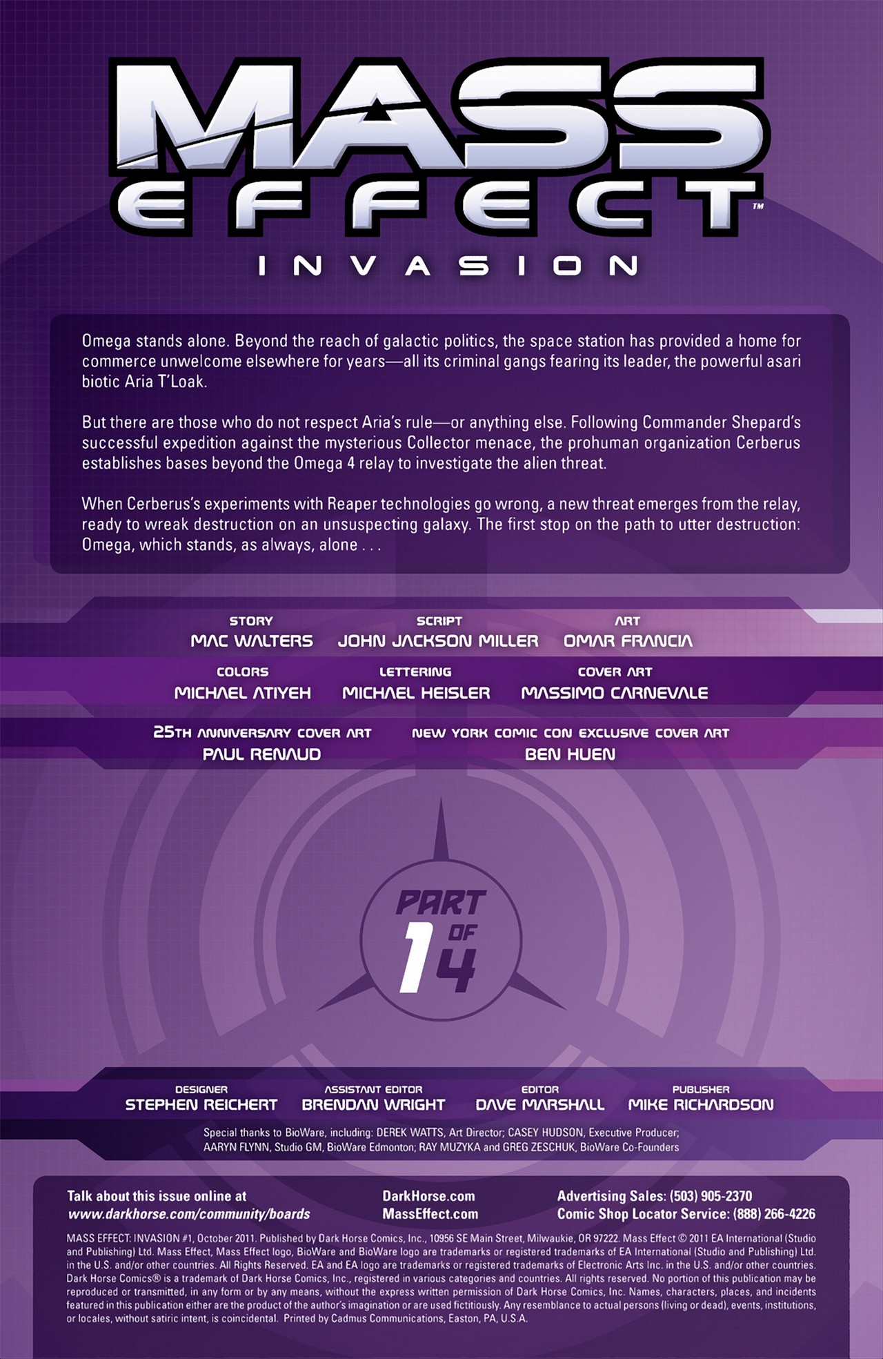 Read online Mass Effect: Invasion comic -  Issue #1 - 2