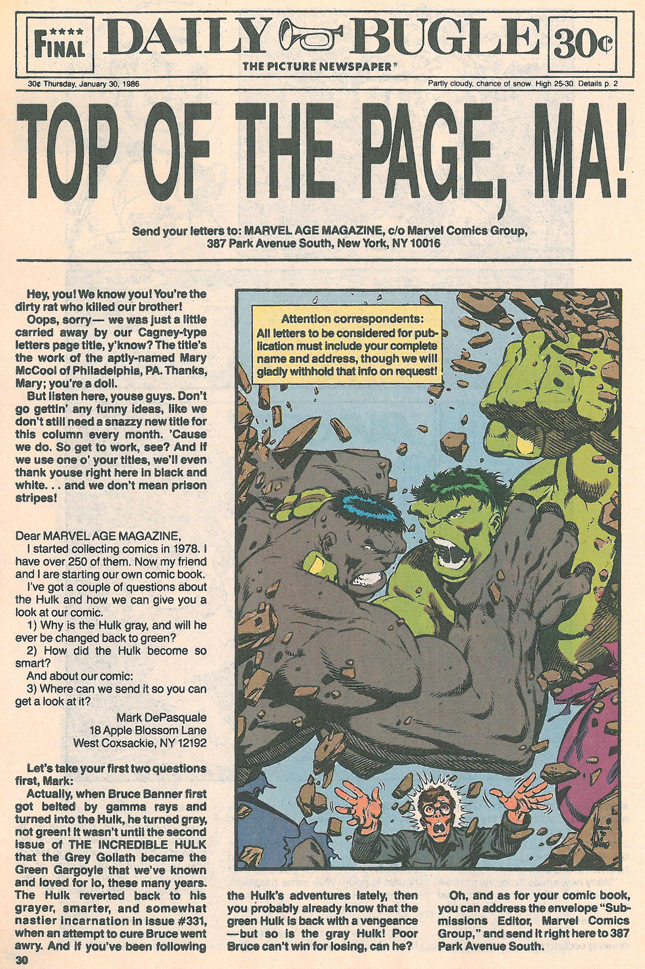 Read online Marvel Age comic -  Issue #93 - 31