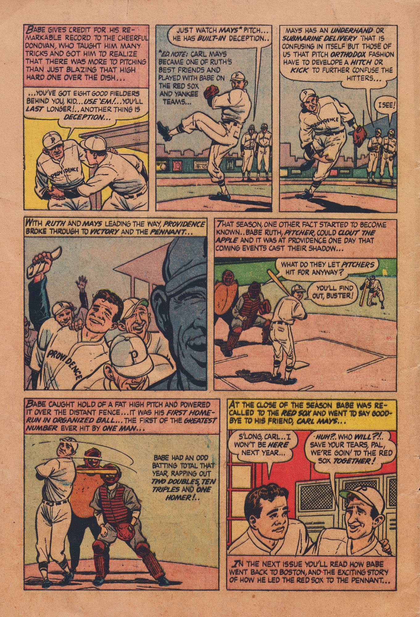 Read online Babe Ruth Sports Comics comic -  Issue #4 - 8