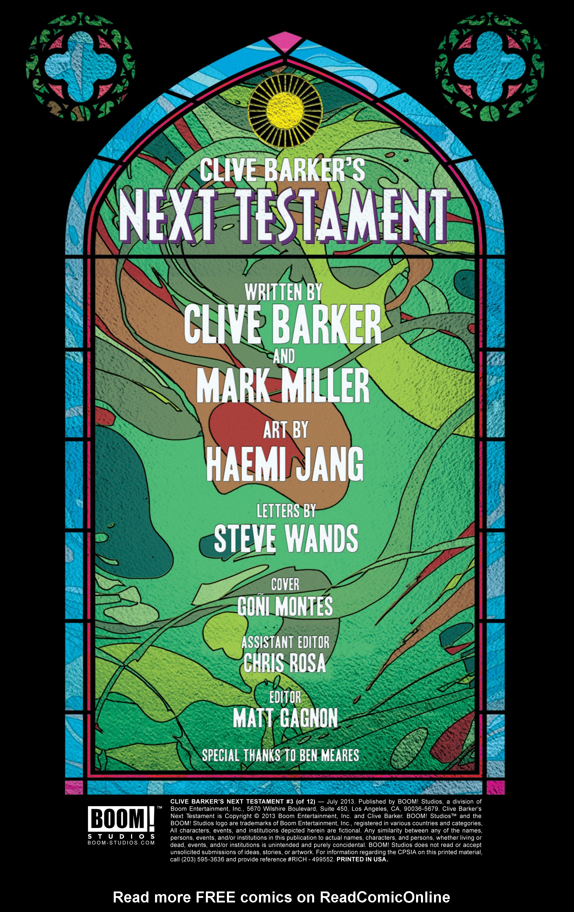 Read online Clive Barker's Next Testament comic -  Issue #3 - 2