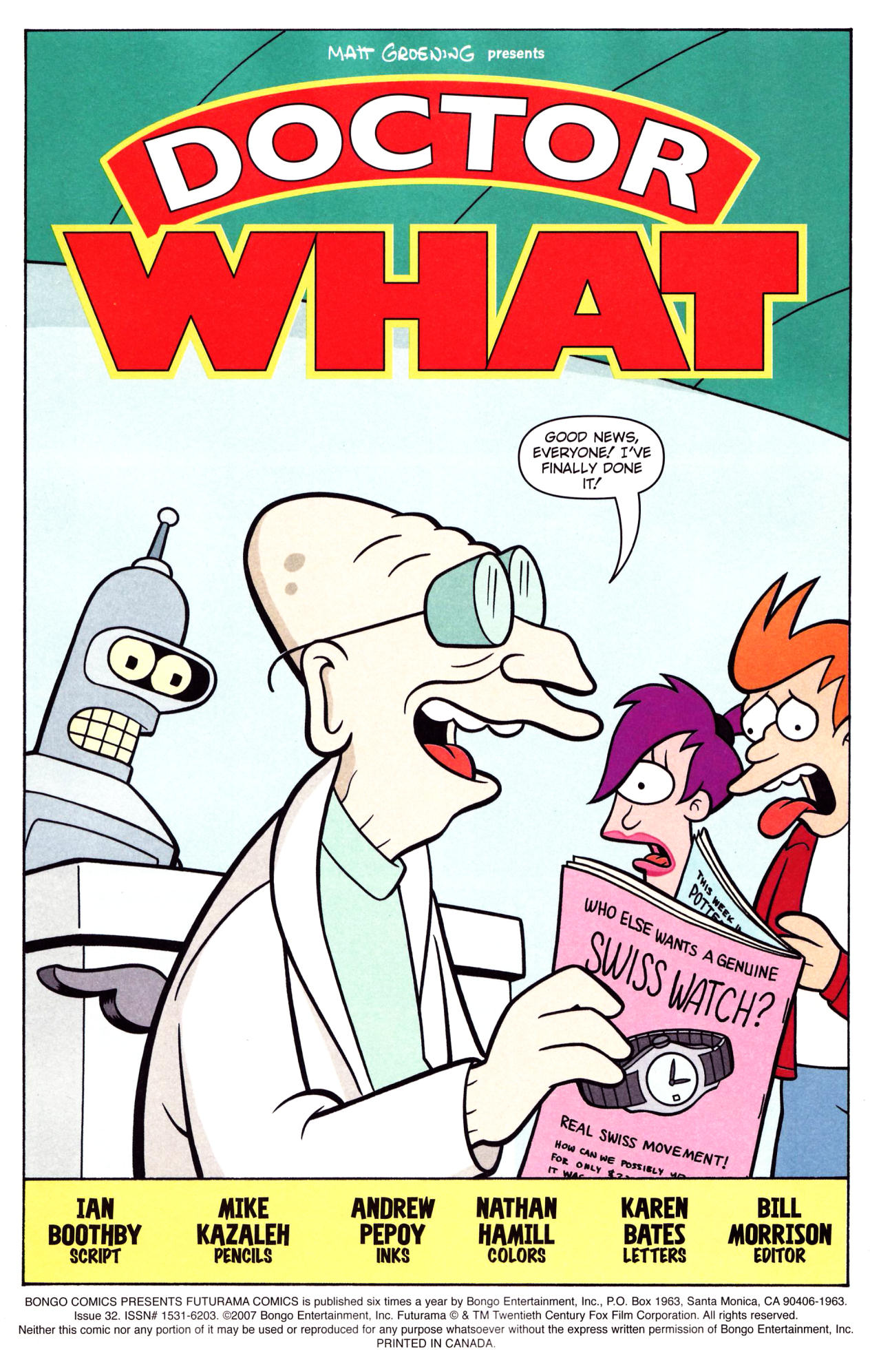 Read online Futurama Comics comic -  Issue #32 - 2