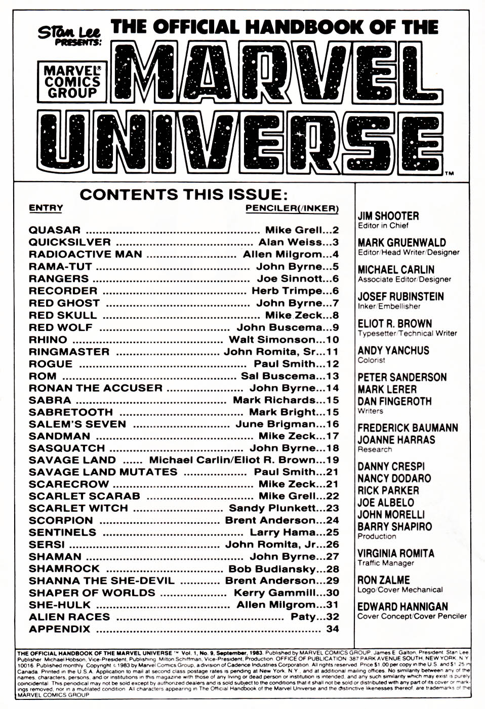 The Official Handbook of the Marvel Universe Issue #9 #9 - English 2