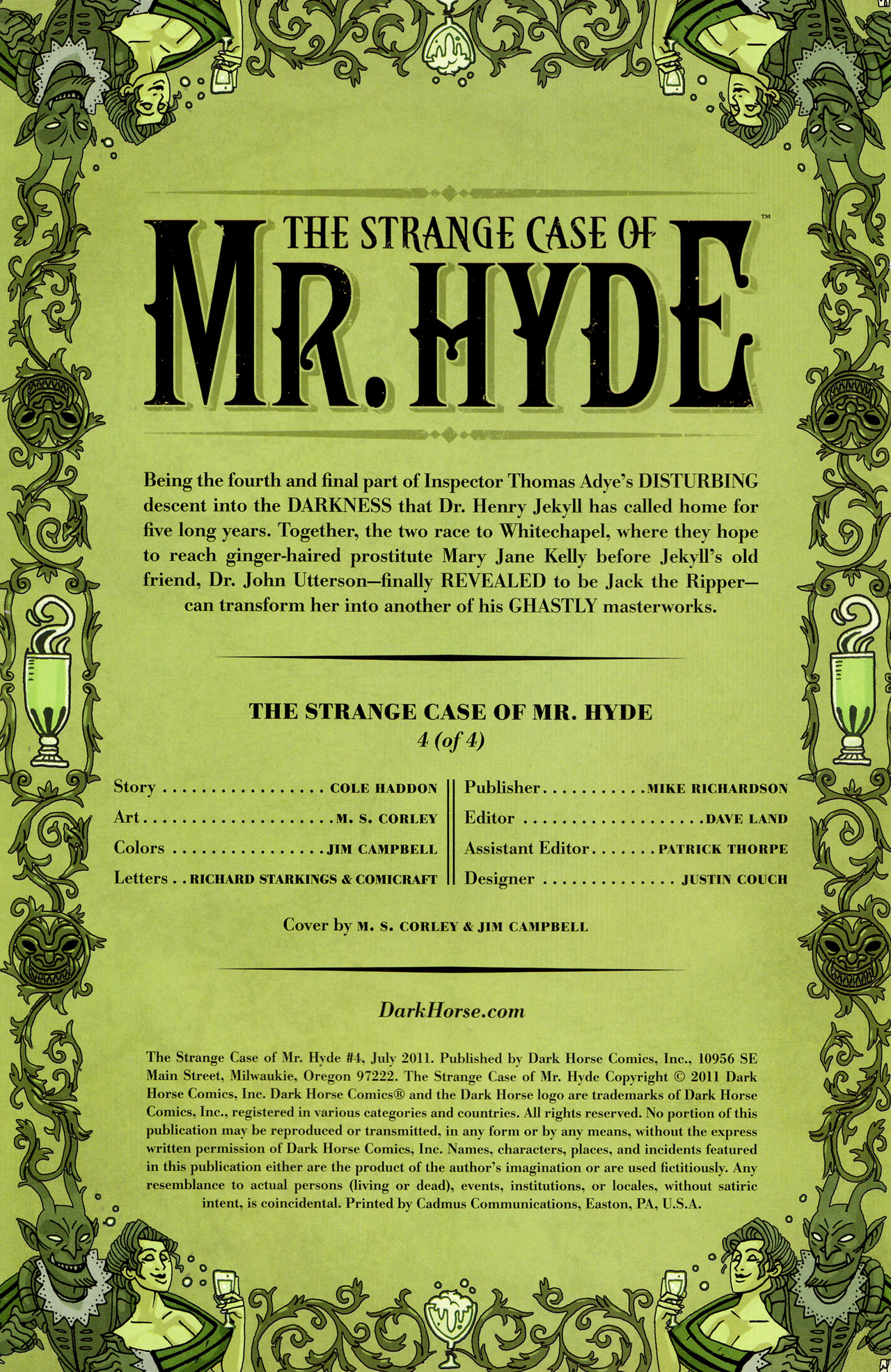 Read online The Strange Case of Mr. Hyde comic -  Issue #4 - 2