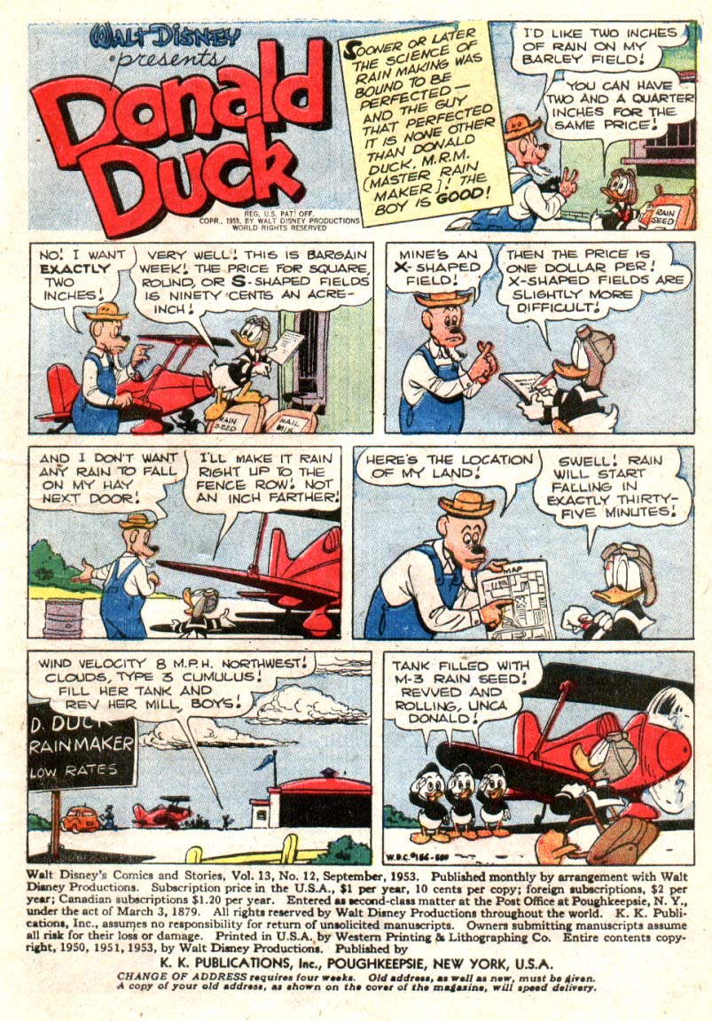 Read online Walt Disney's Comics and Stories comic -  Issue #156 - 3