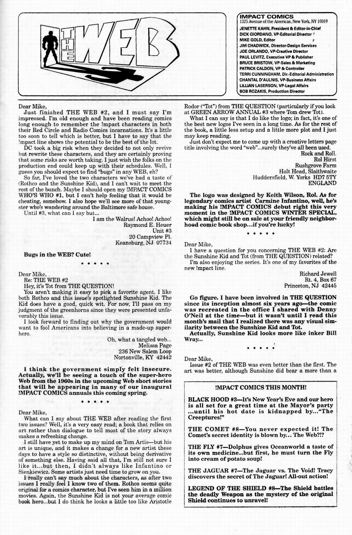 Read online The Web (1991) comic -  Issue #6 - 24