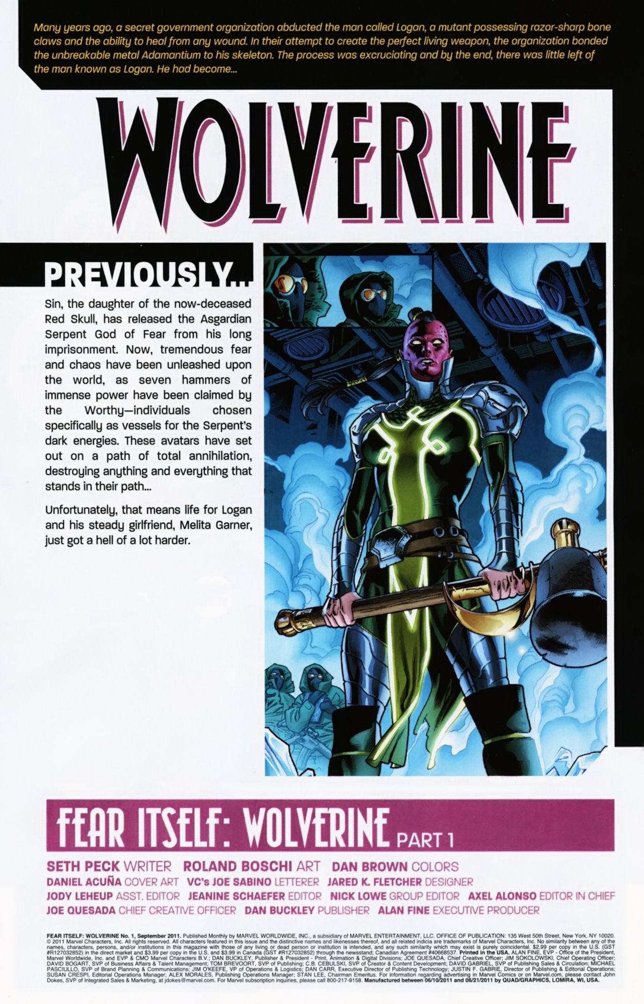 Read online Fear Itself: Wolverine comic -  Issue #1 - 2