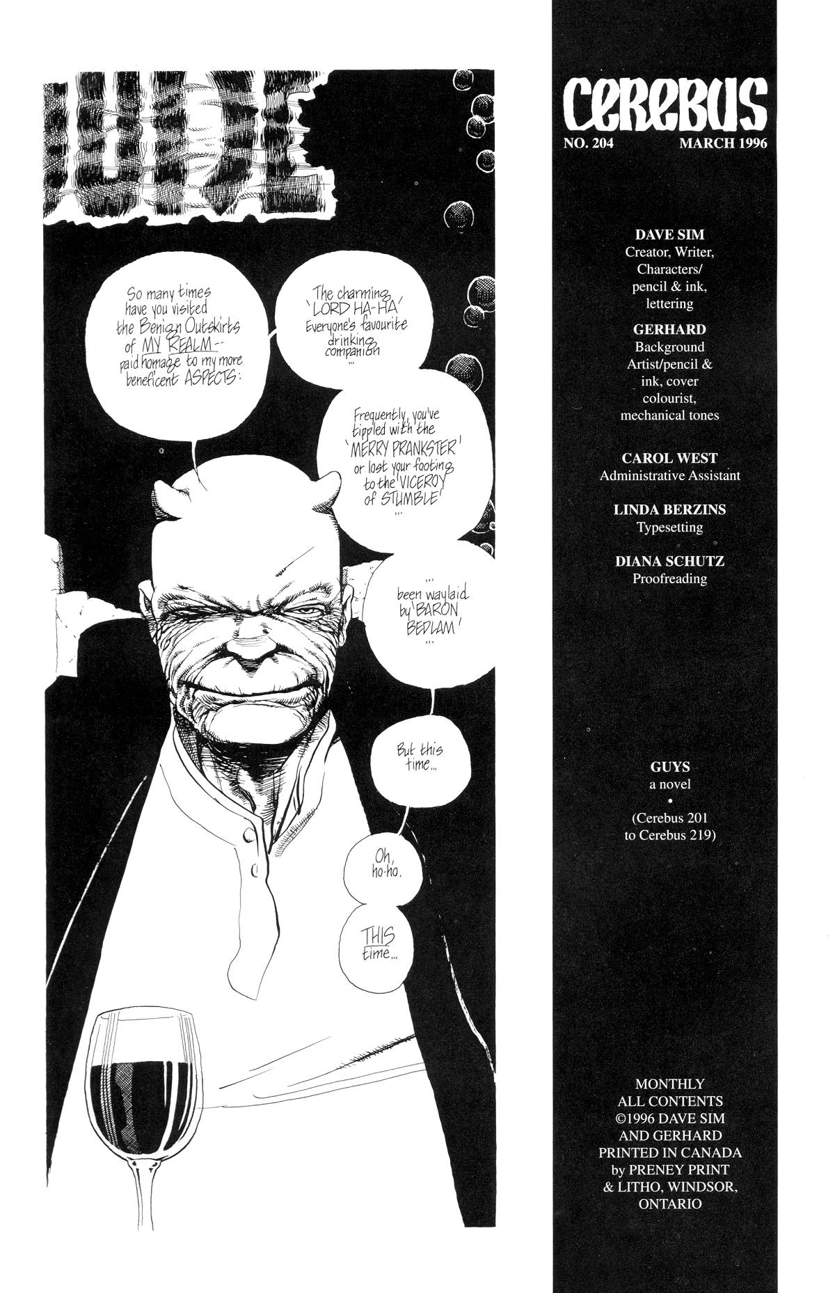 Read online Cerebus comic -  Issue #204 - 2