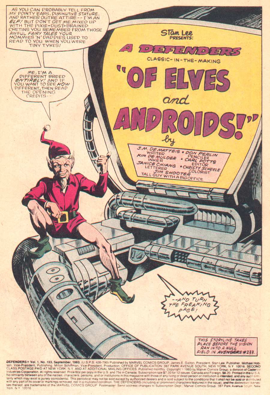 Read online The Defenders (1972) comic -  Issue #123 - 2