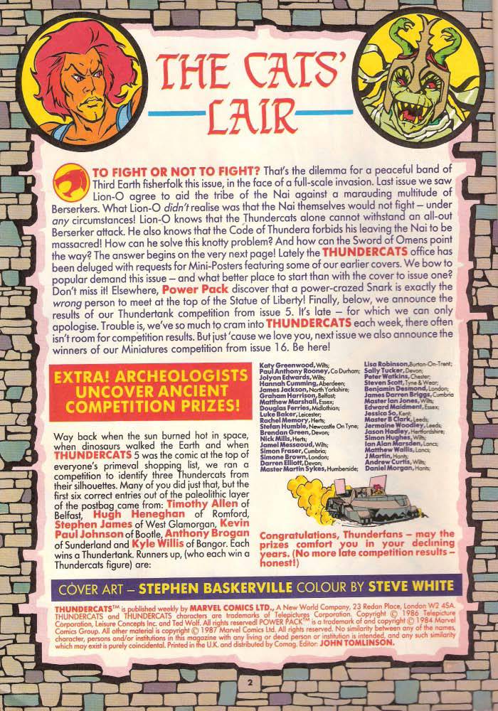 Read online ThunderCats (1987) comic -  Issue #24 - 2