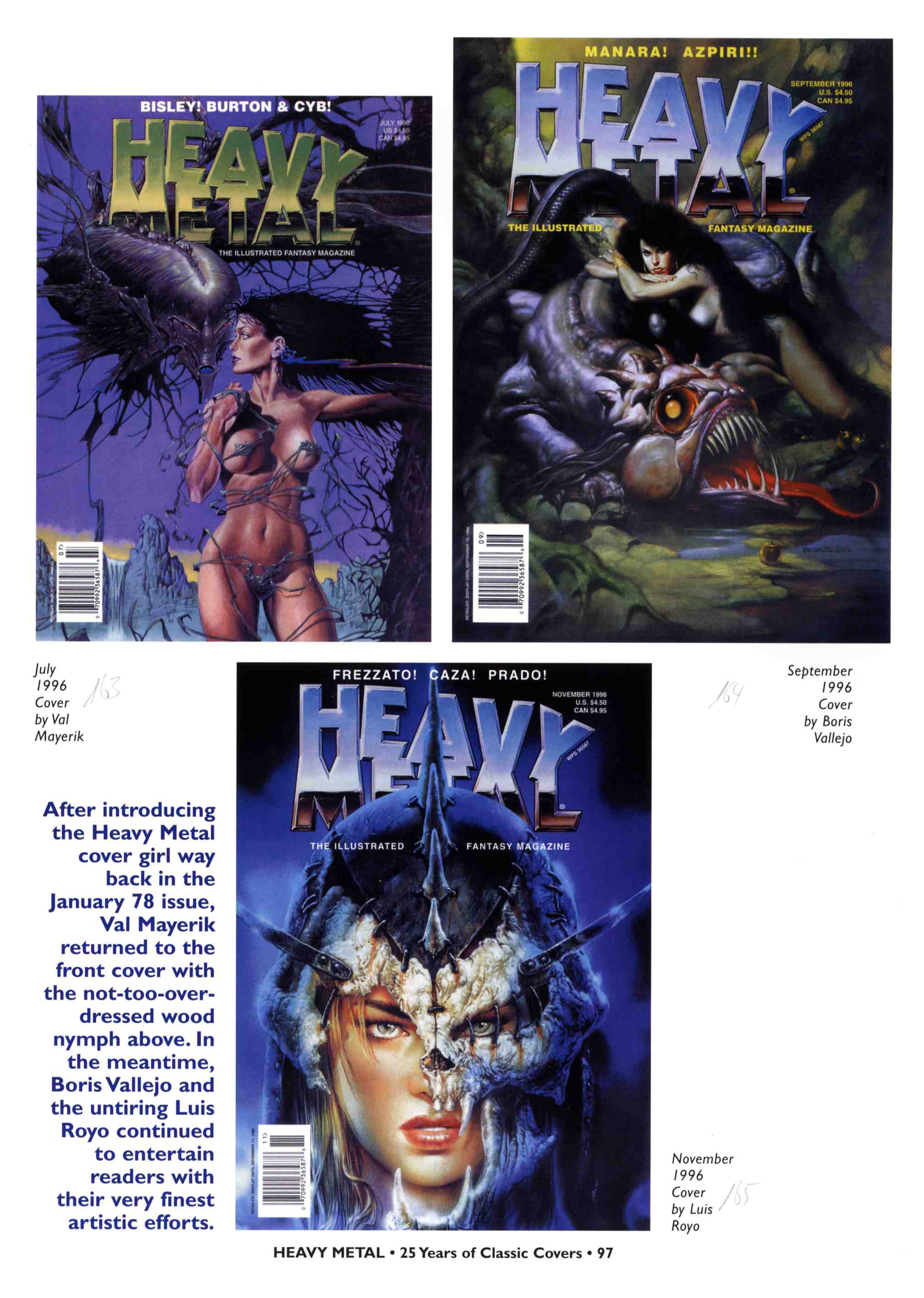 Read online Heavy Metal: 25 Years of Classic Covers comic -  Issue # TPB - 103