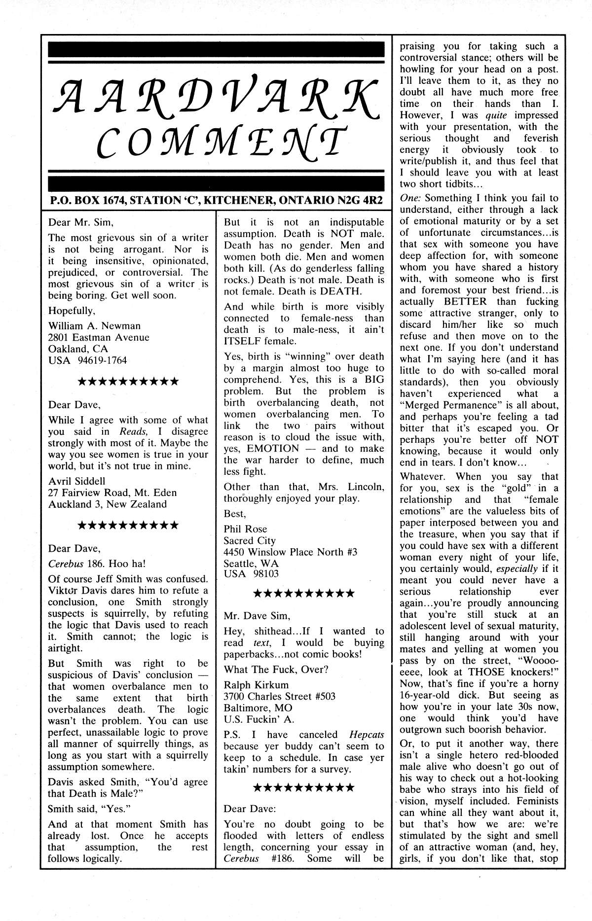 Read online Cerebus comic -  Issue #189 - 22